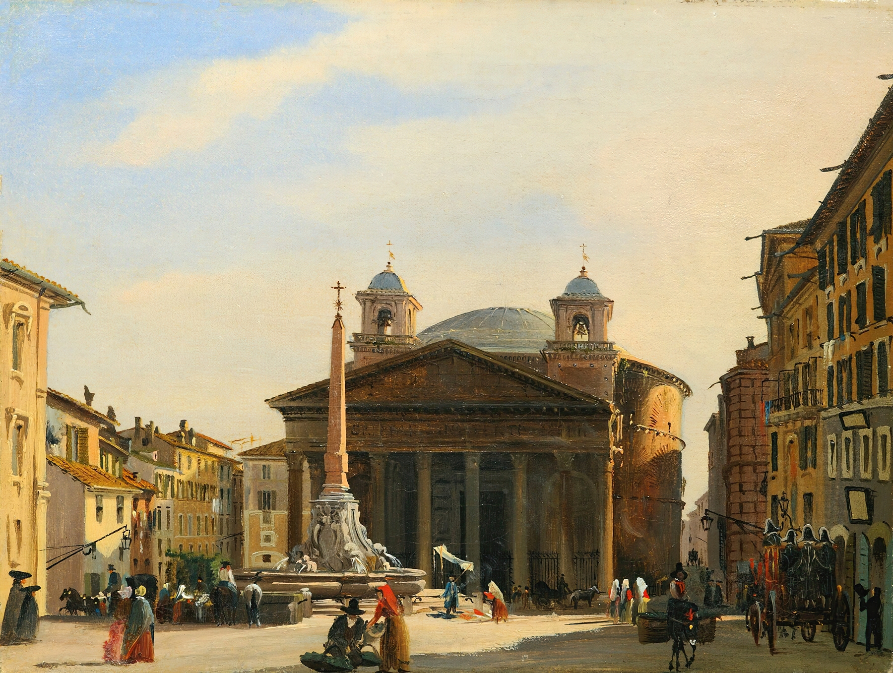 The Pantheon, Rome, by Ippolito Caffi, public domain