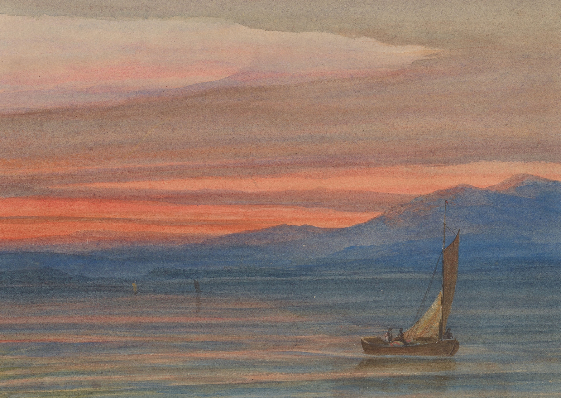 Landscape with sunset and golden light by Elisha Noyce
