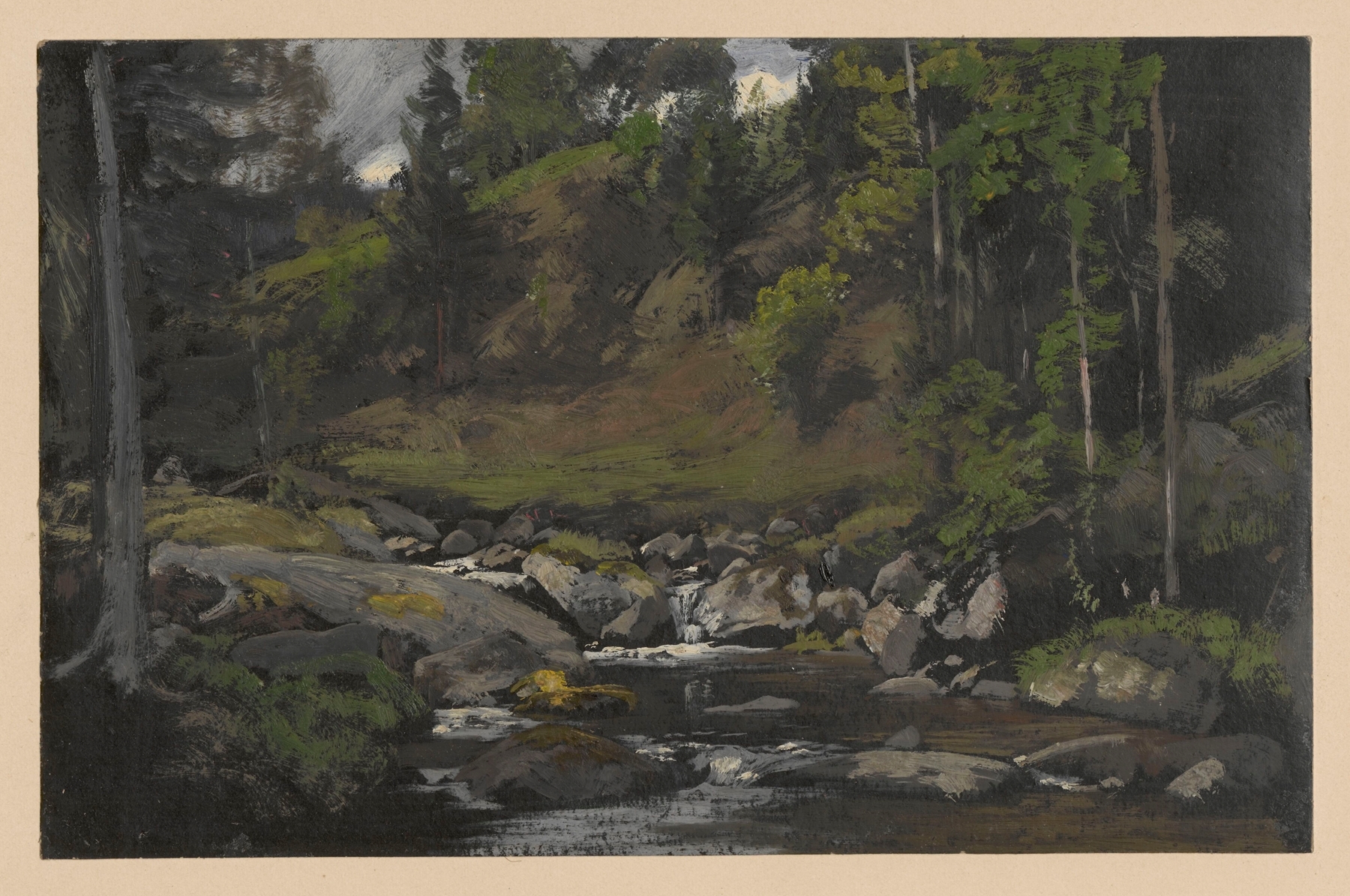 Rocks in Szczawnik by Adolf Dressler, depicting a rugged landscape in an unknown medium.