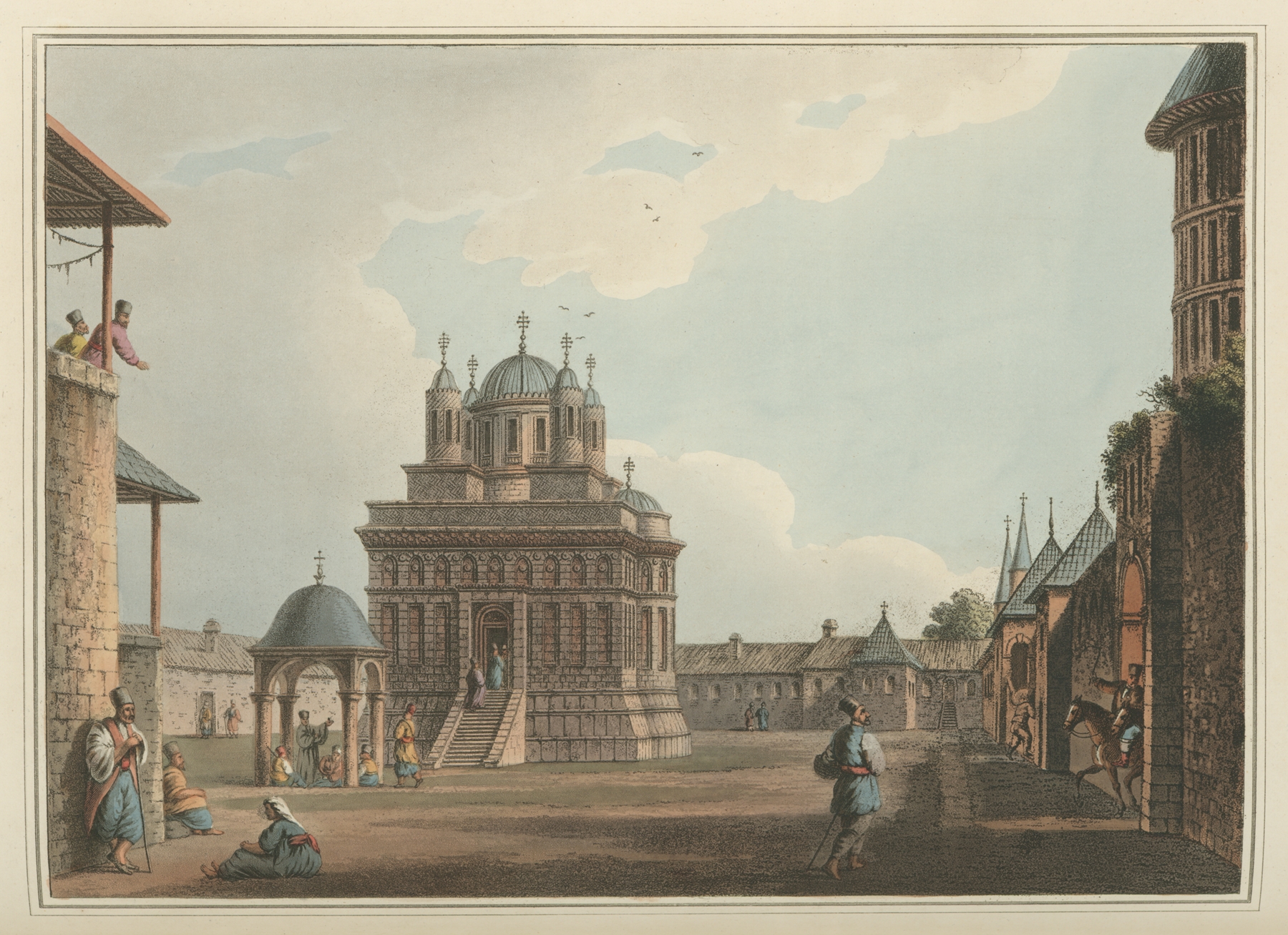 Church and Convent of St. Mary by Luigi Mayer, oil painting