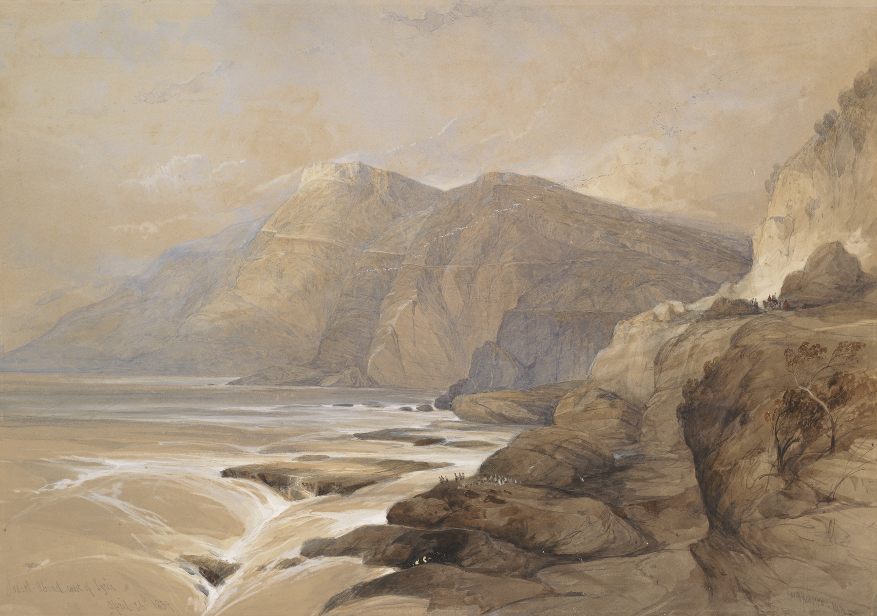 Ras-El-Abiad, Coast of Syria, by David Roberts, public domain