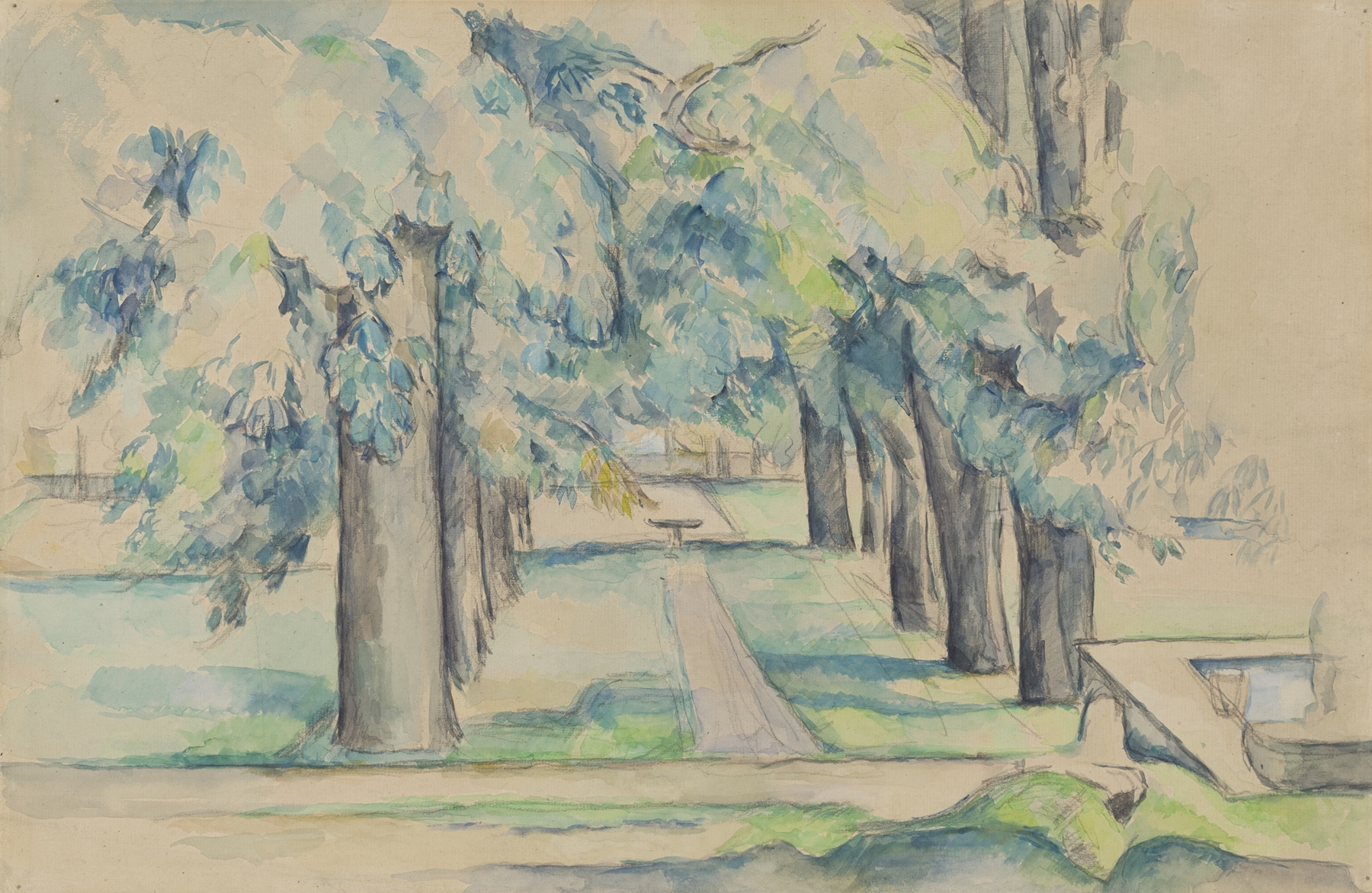Avenue of Chestnut Trees at the Jas de Bouffan, by Paul Cezanne, public domain