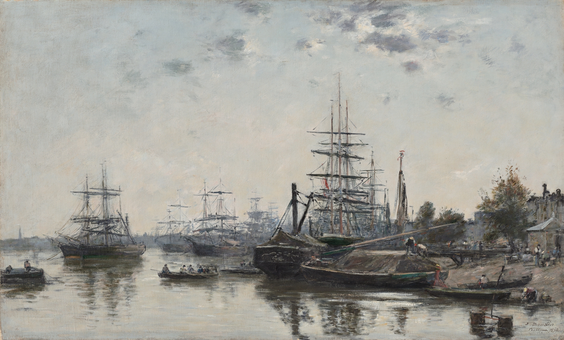 View of Bordeaux, from the Quai des Chartrons, by Eugène Boudin, public domain