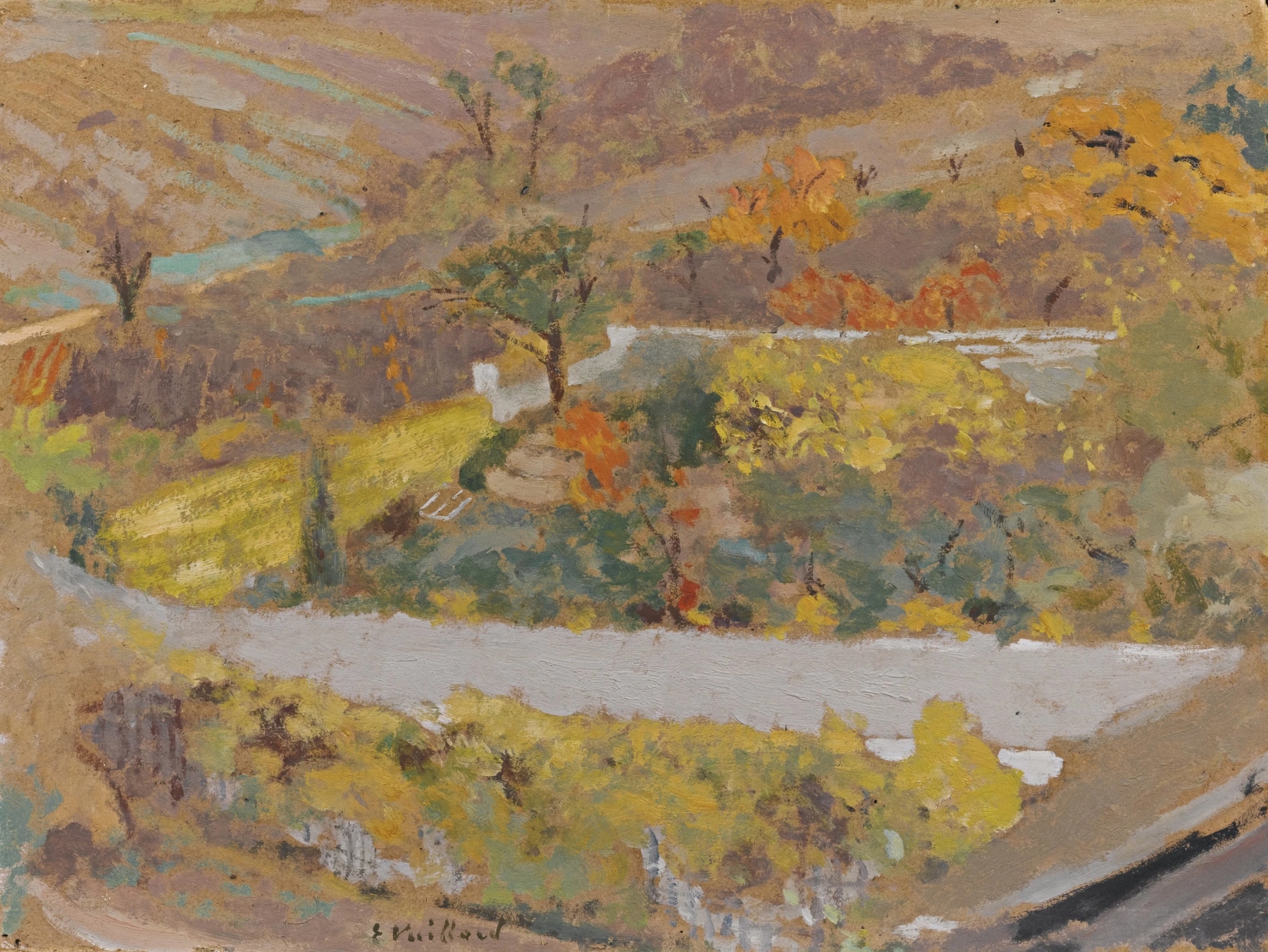 Landscape at L’Étang-la-Ville, by Édouard Vuillard, public domain