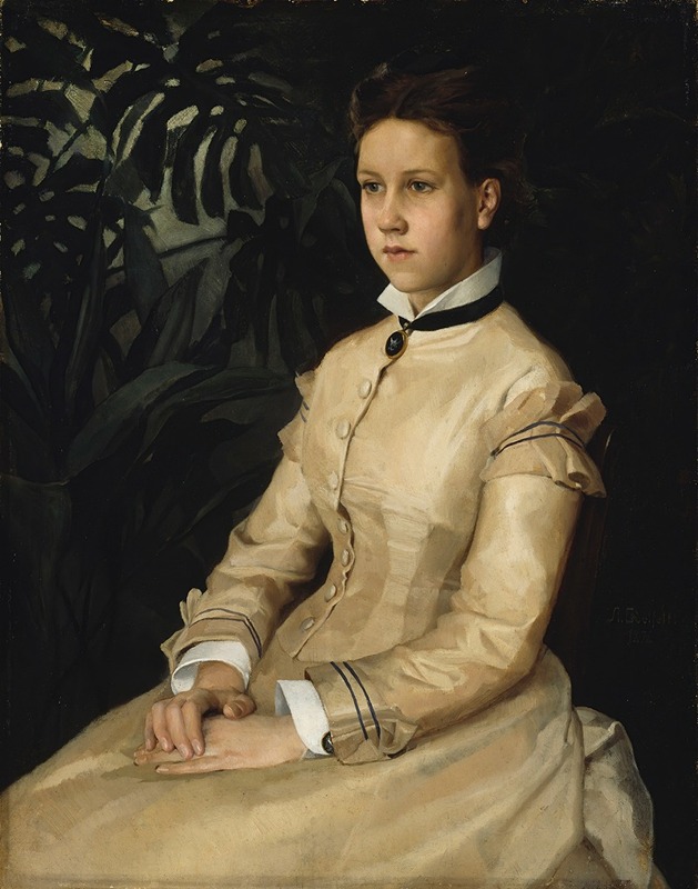 Portrait of the artist's sister by Albert Edelfelt.