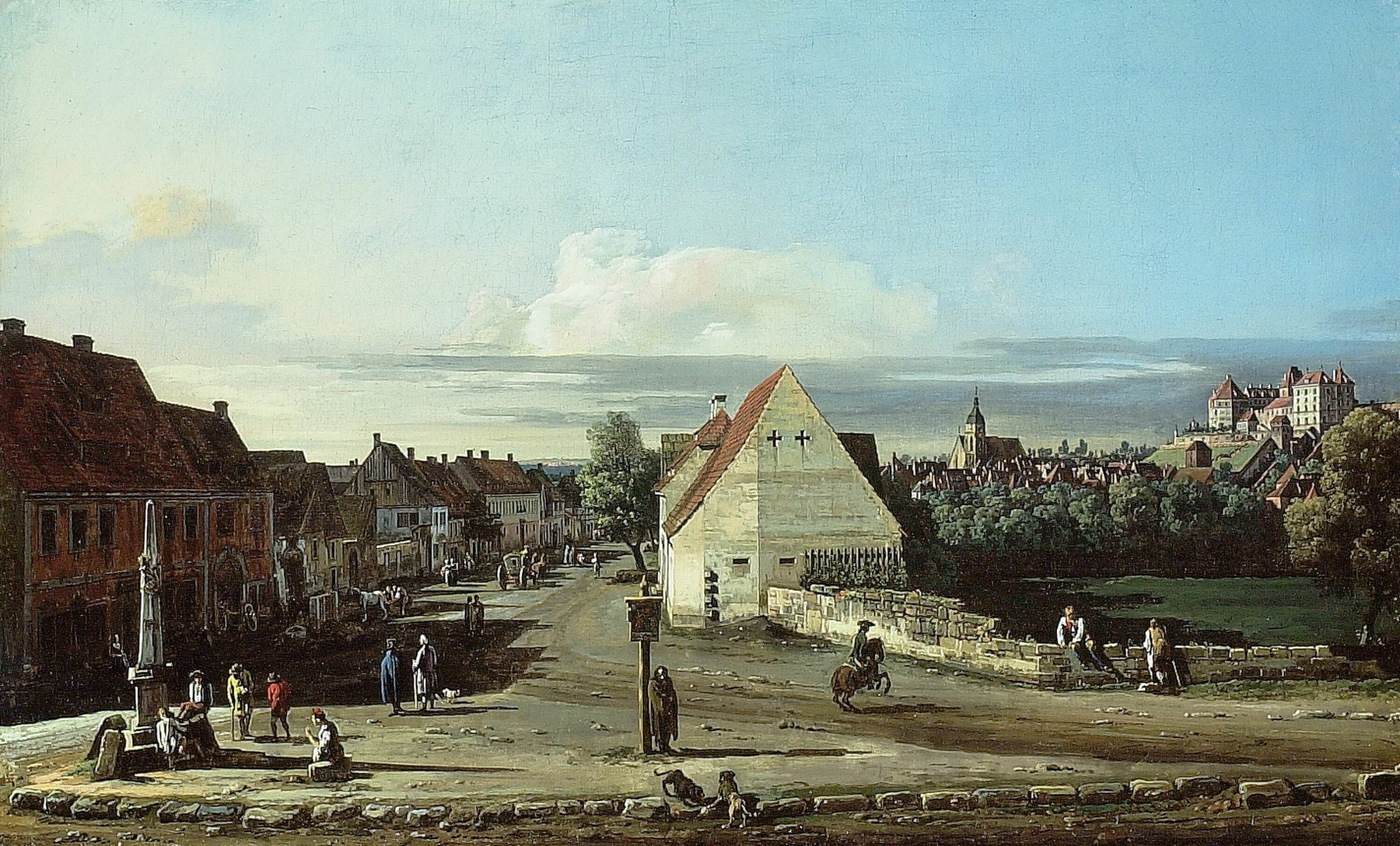 View of Pirna with the Fortress of Sonnenstein, by Bernardo Bellotto, public domain