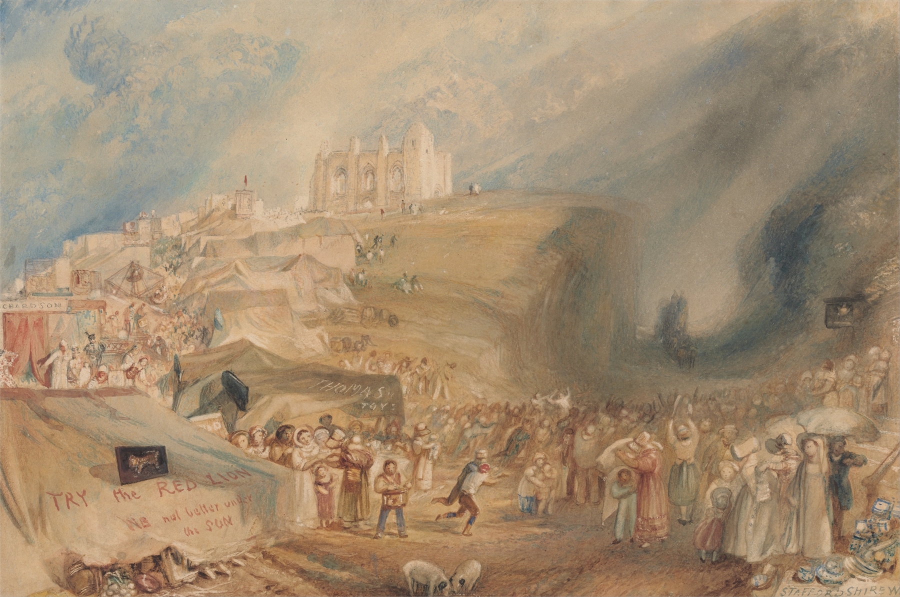 Saint Catherine’s Hill, Guildford, Surrey, by Joseph Mallord William Turner, public domain