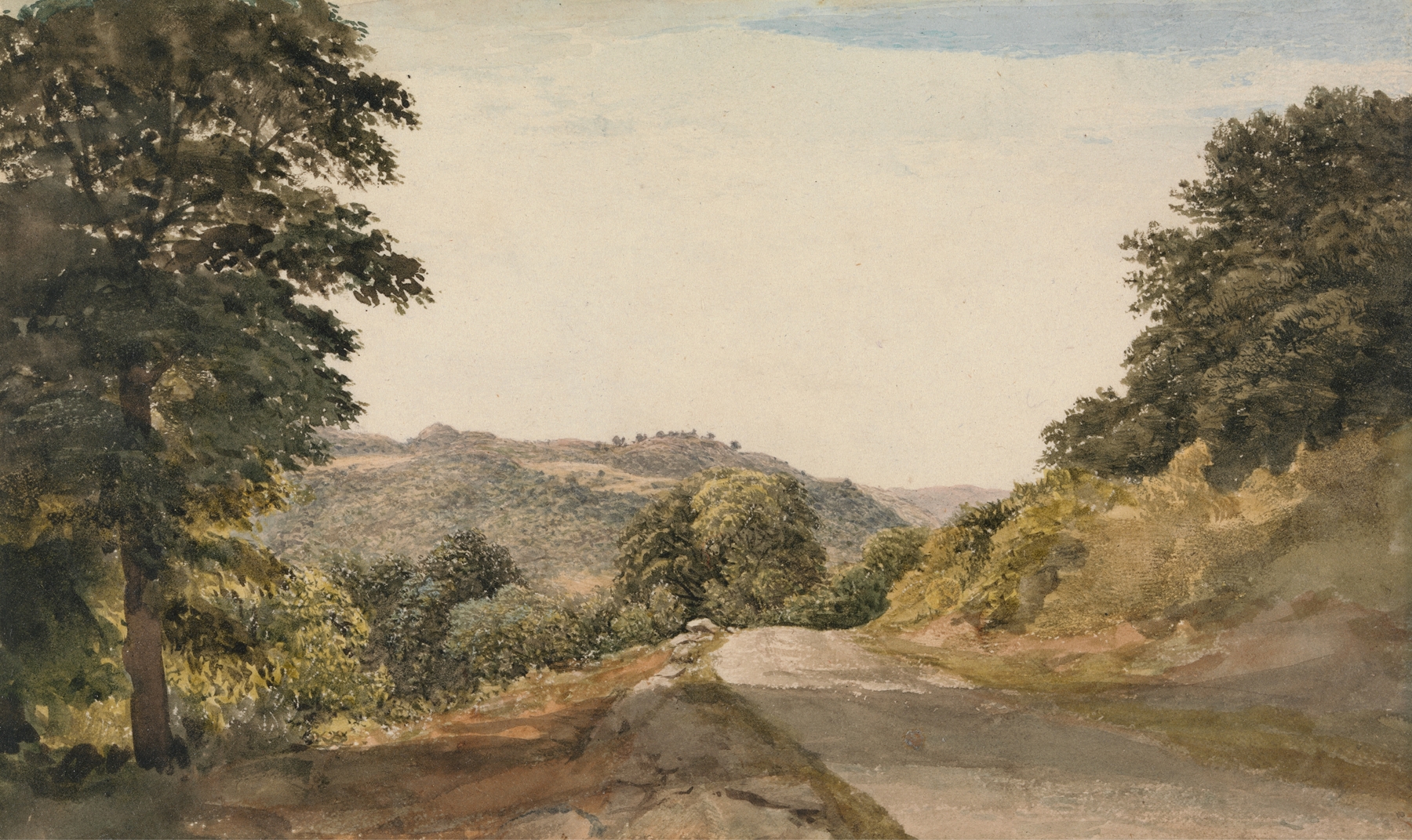 Landscape featuring a road and greenery, oil painting by John Glover
