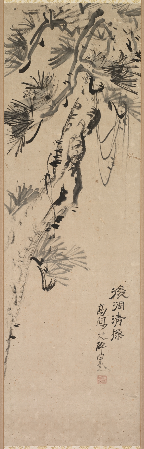 Ukiyo-e of a pine tree by Nakayama Kōyō