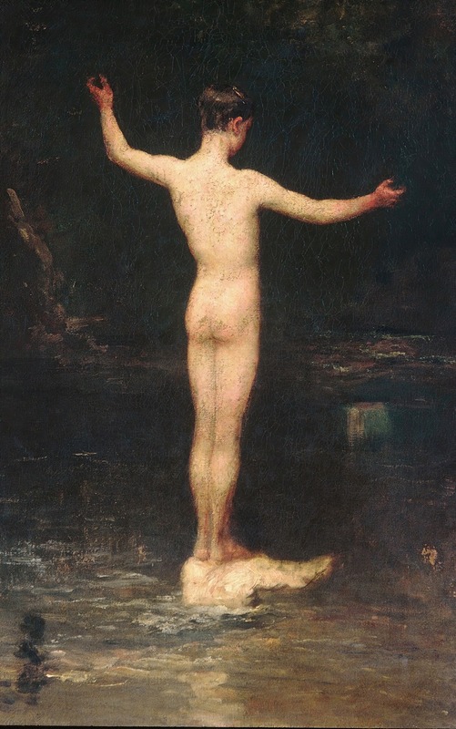 William Morris Hunt's 'The Bathers' captures a serene moment of figures by the water.