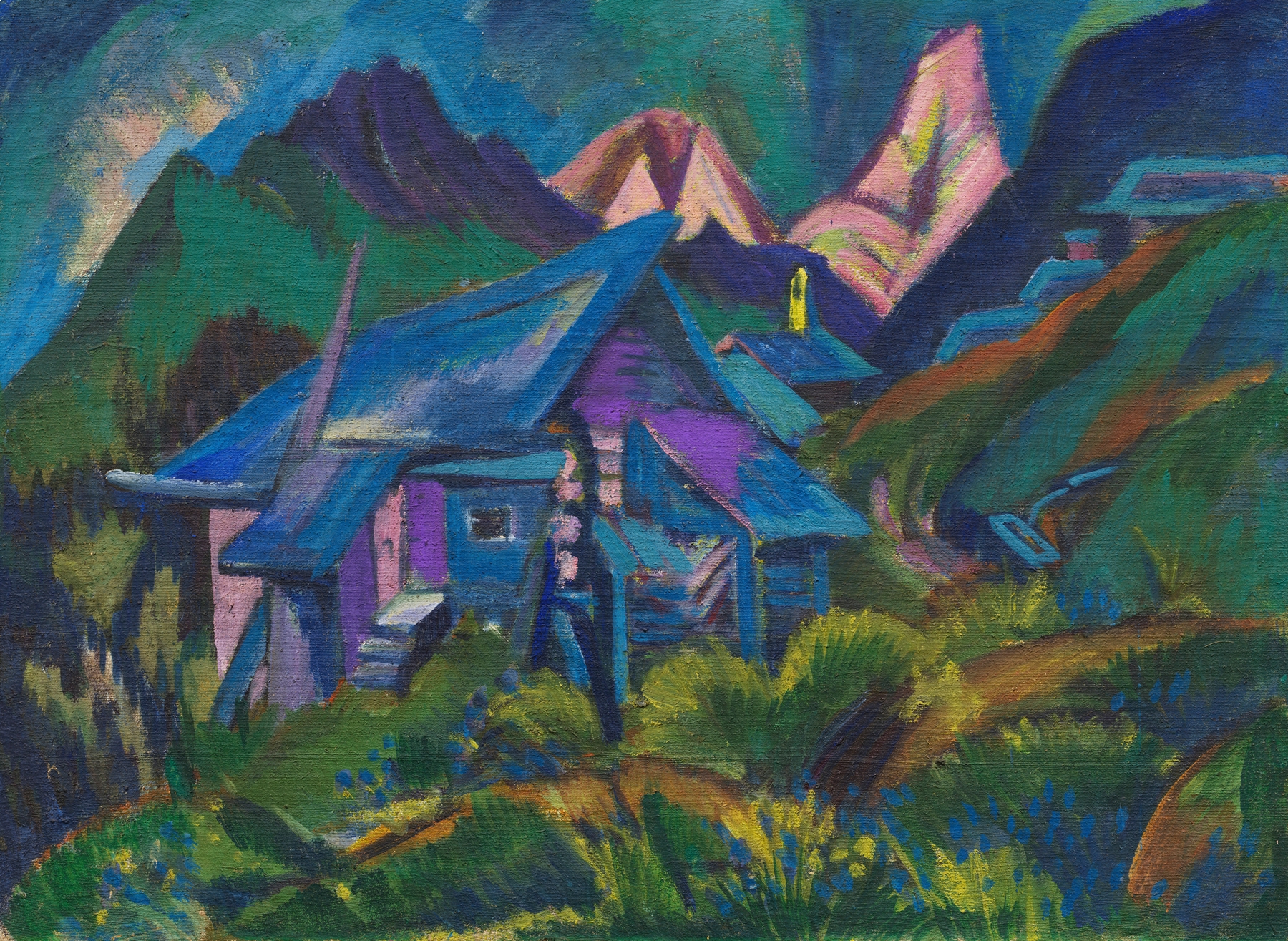 Alphütten und Tinzenhorn, by Ernst Ludwig Kirchner, public domain