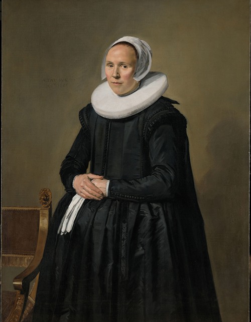 Frans Hals' 'Portrait of Feyntje van Steenkiste' showcases a young woman in a detailed dress.