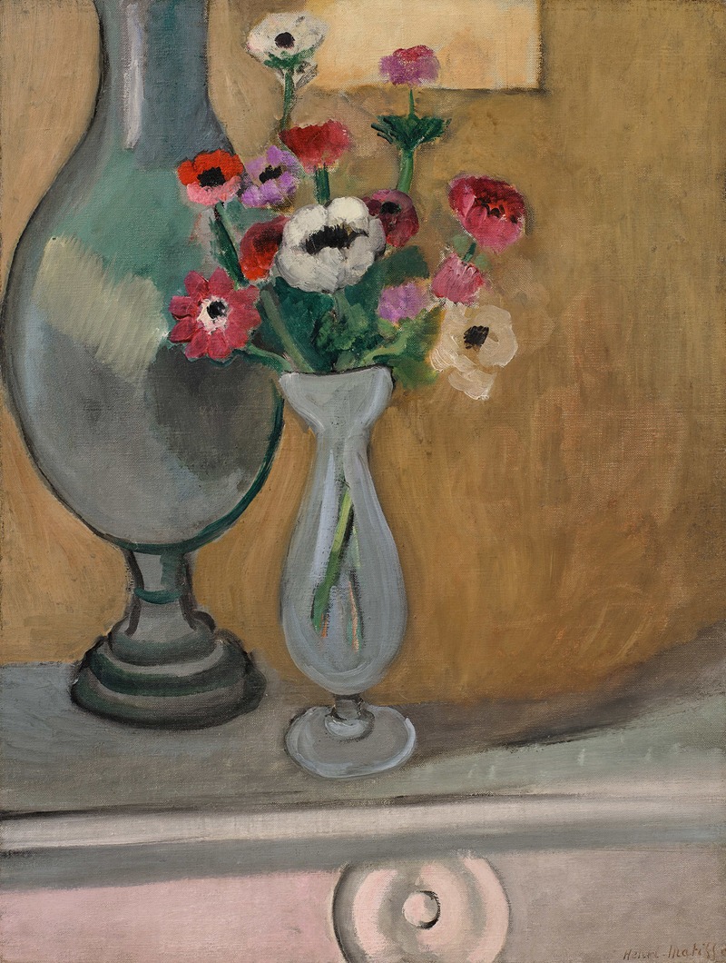 Henri Matisse's 'Le Bouquet d’anémones' features vibrant colors and bold brushwork.