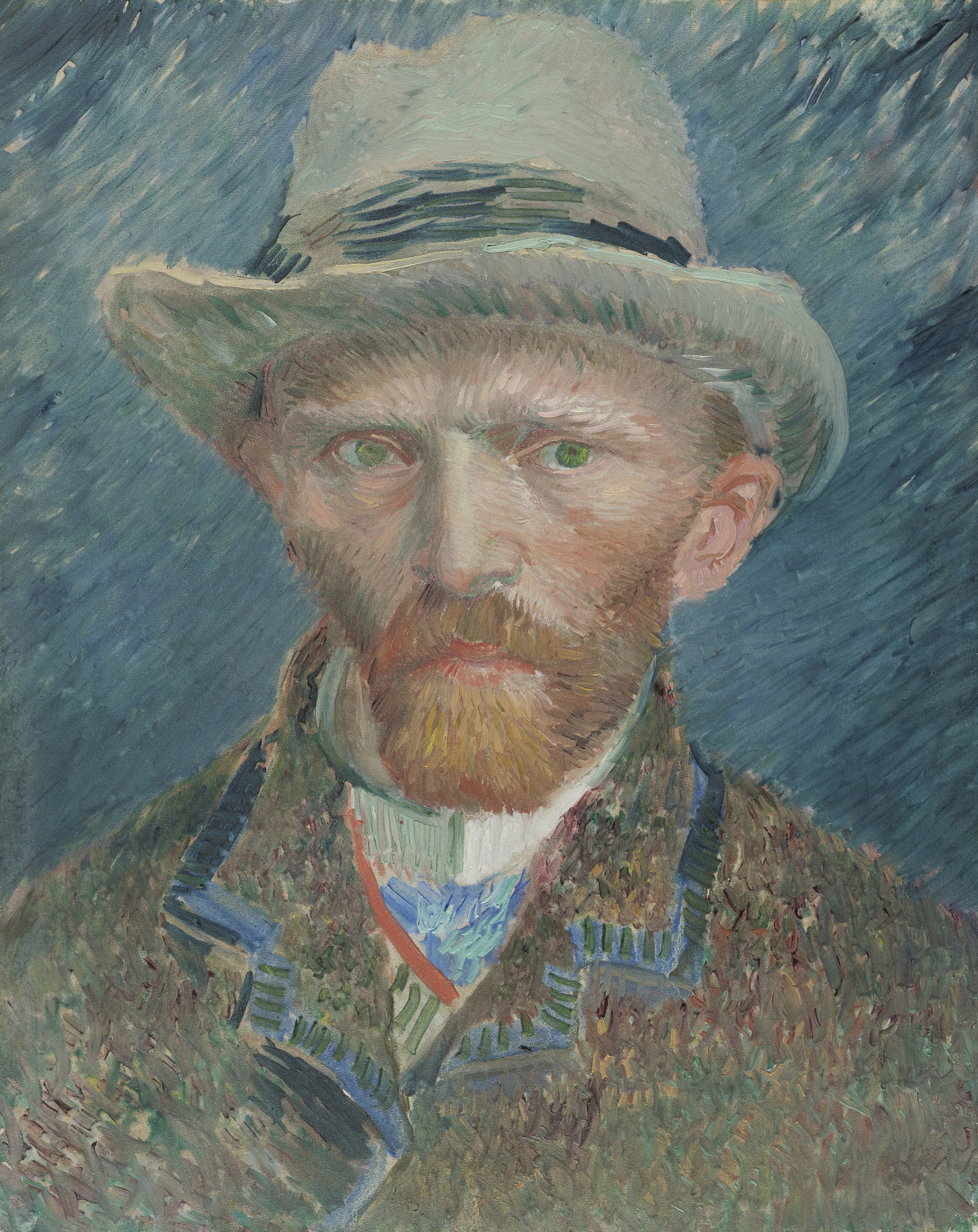 Self-portrait, by Vincent van Gogh, public domain