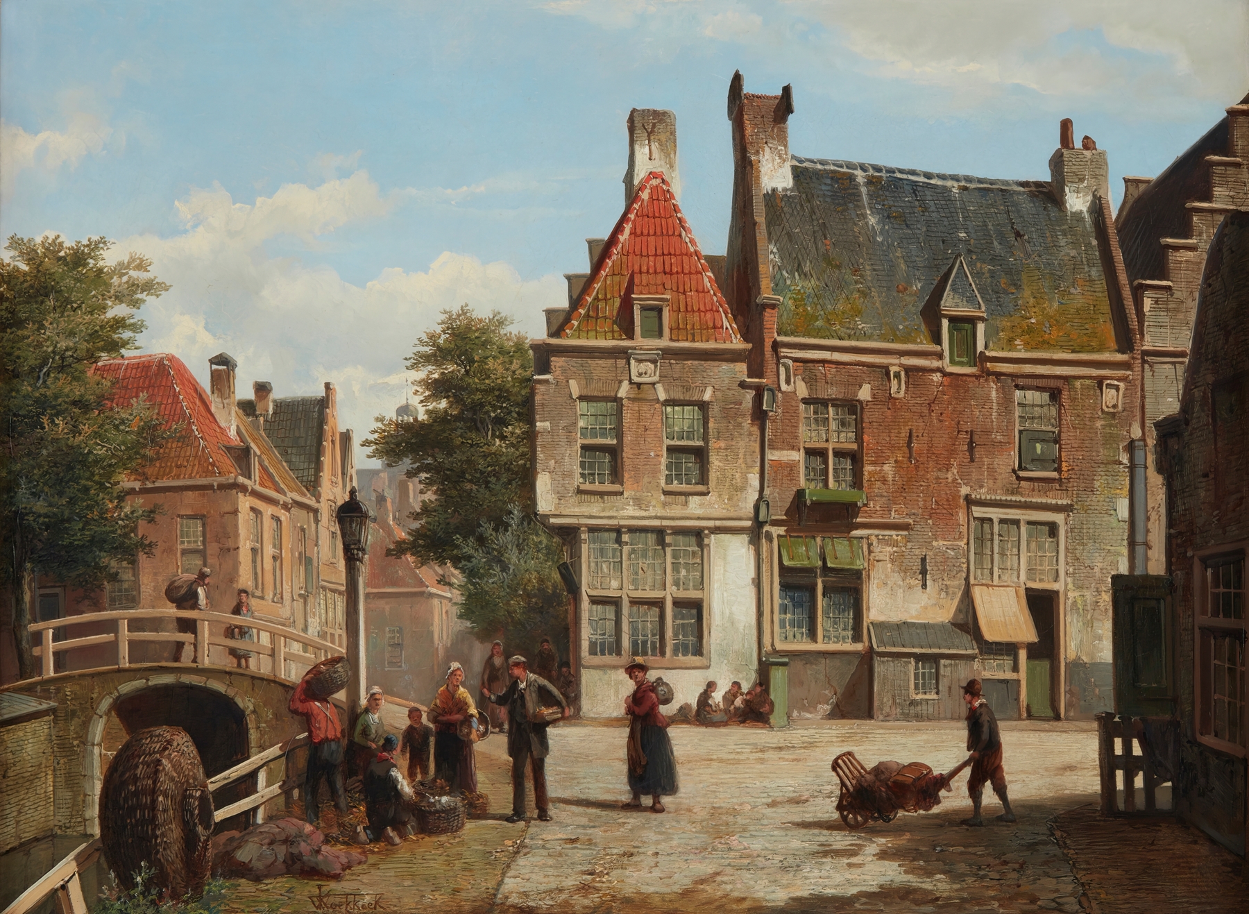 A Dutch Street in Summer, by Willem Koekkoek, public domain