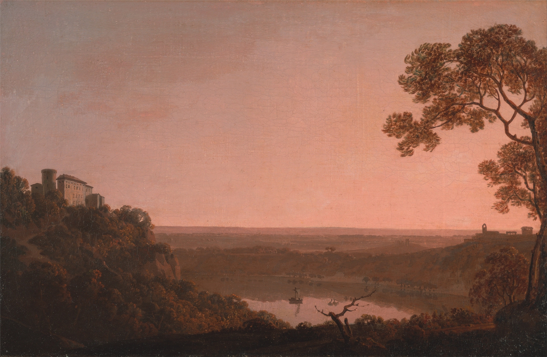 Lake Nemi, by Joseph Wright of Derby, public domain