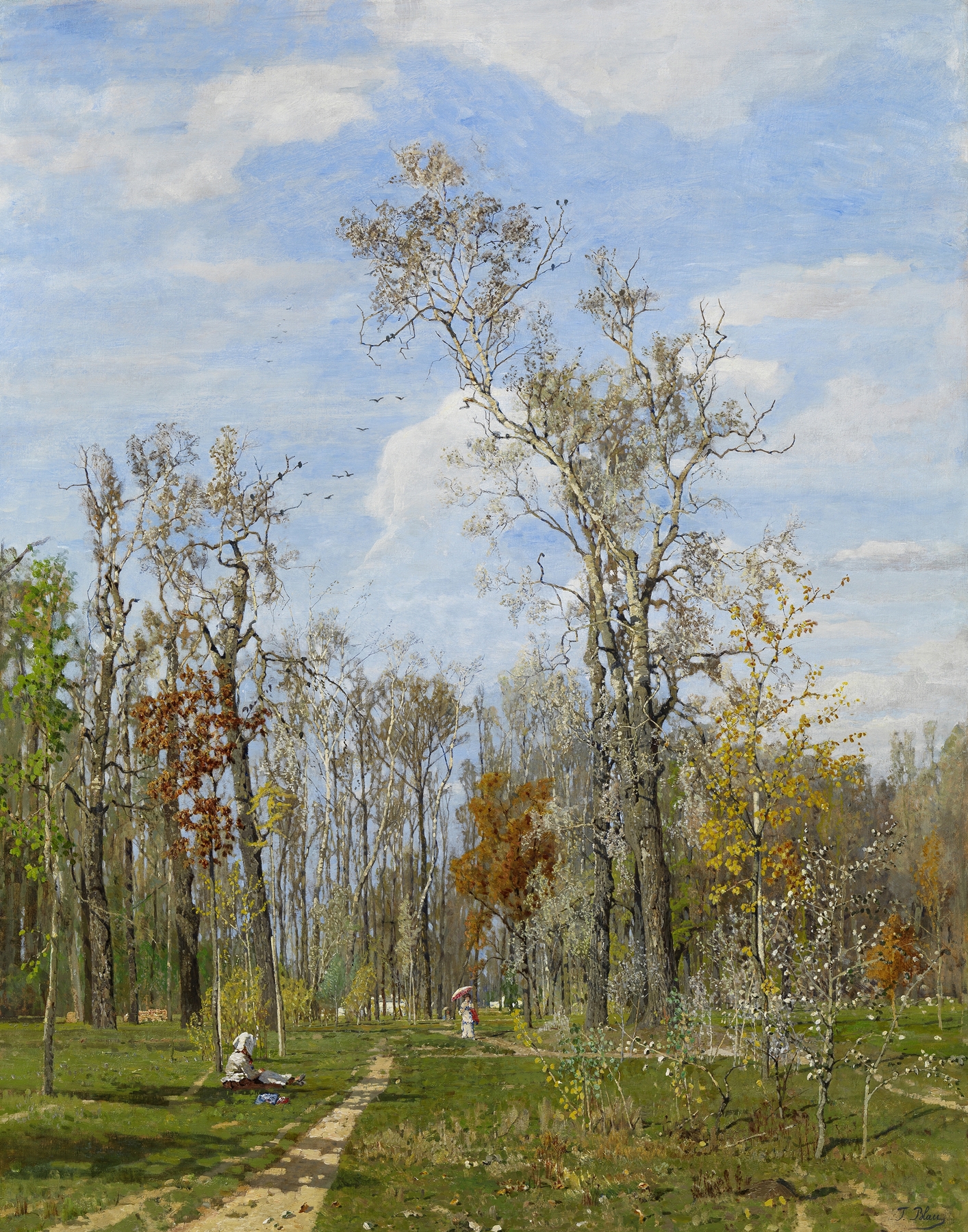 Herbsttag im Prater, by Tina Blau, public domain