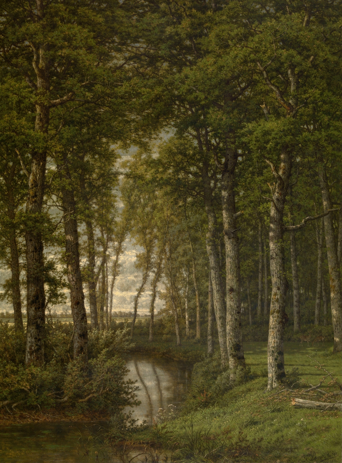 Loneliness. Landscape in the Surroundings of Schilde, oil on canvas by Jean Pierre François Lamorinière
