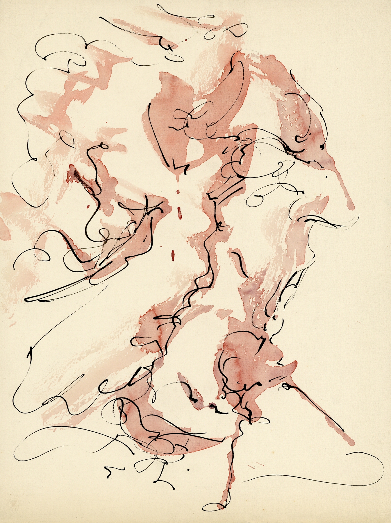 Abstract expressionist artwork by Alfred Ost, featuring vibrant colors and dynamic forms.