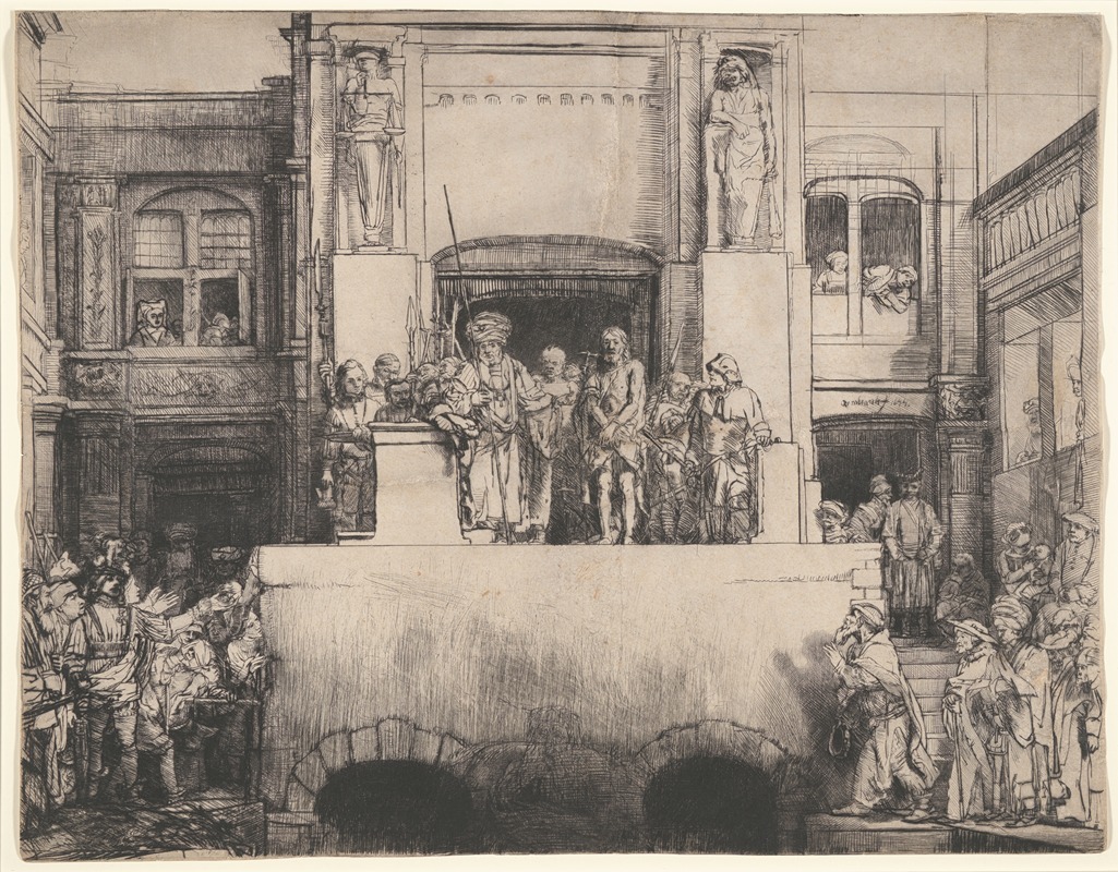 Rembrandt's 'Christ Presented to the People' depicts a powerful moment in biblical history.