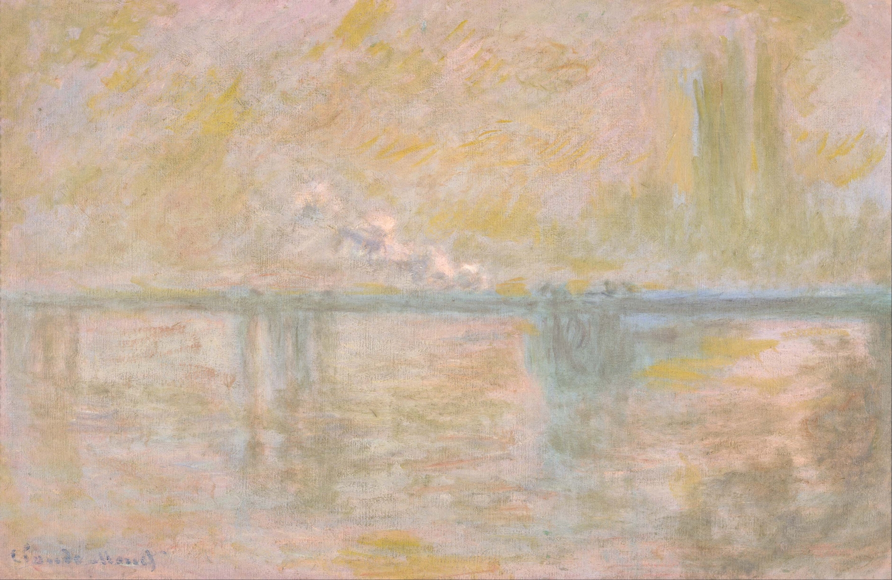 Charing-Cross Bridge in London, by Claude Monet, public domain