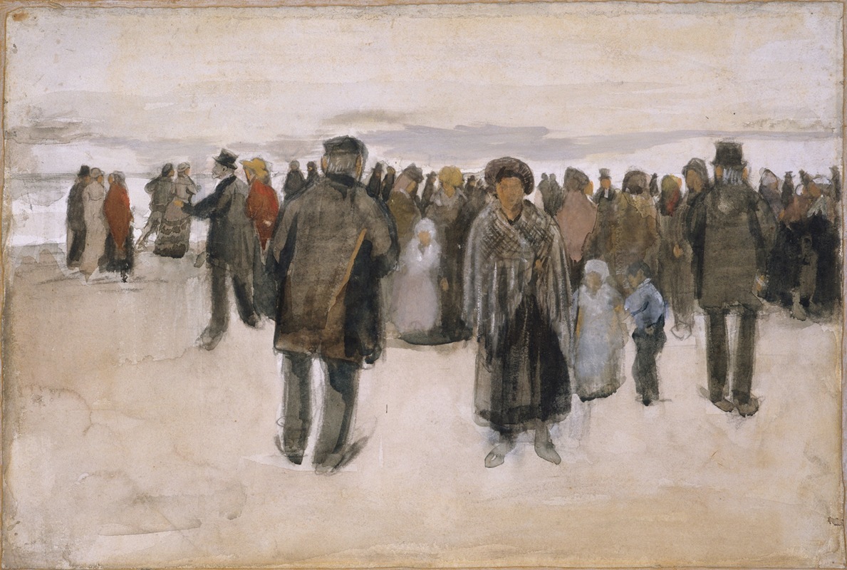 Vincent van Gogh's *Beach at Scheveningen* captures a lively beach scene with vivid colors.
