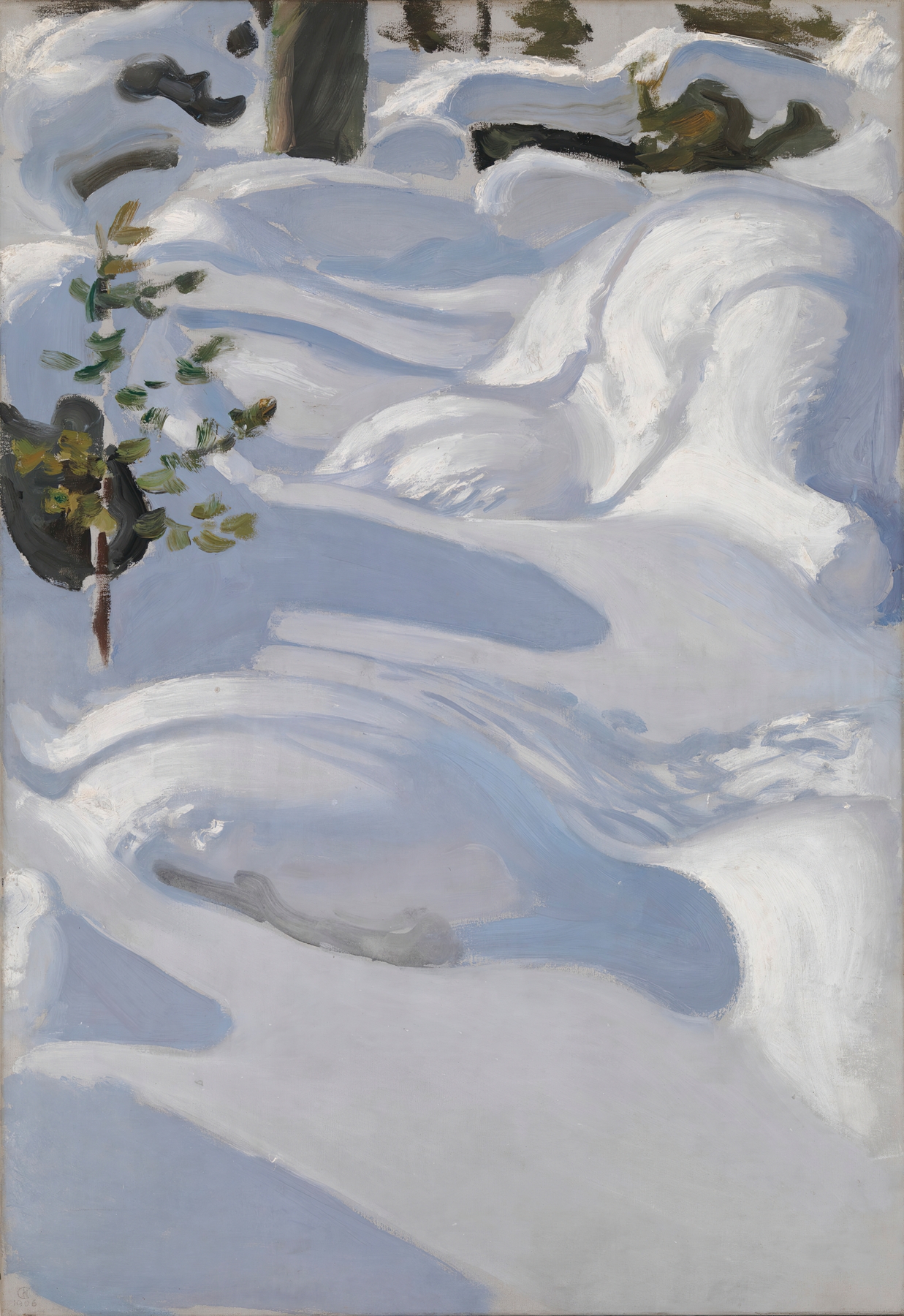 Sunshine on Snow, by Akseli Gallen-Kallela, public domain