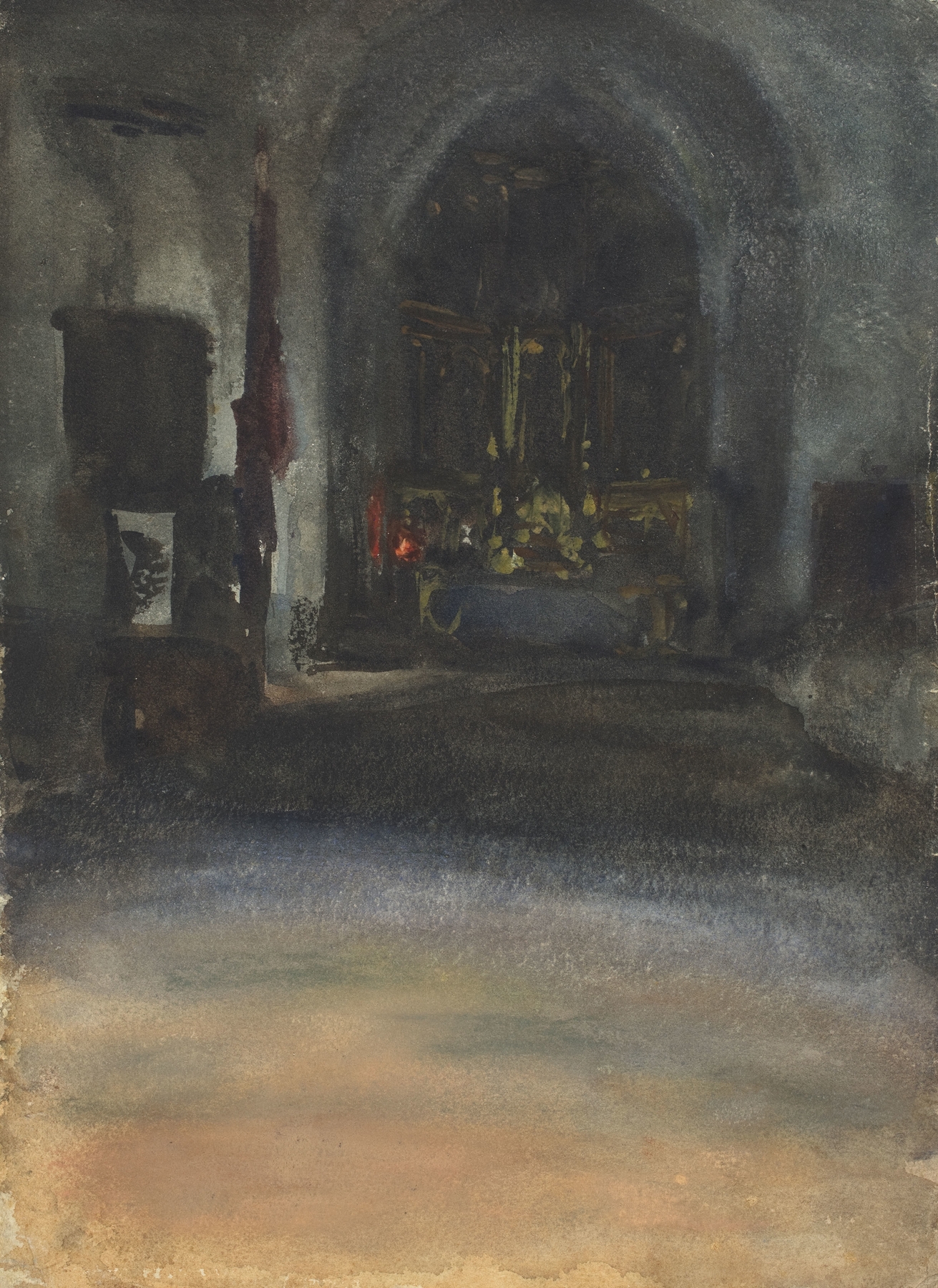 Spanish Church Interior, by John Singer Sargent, public domain