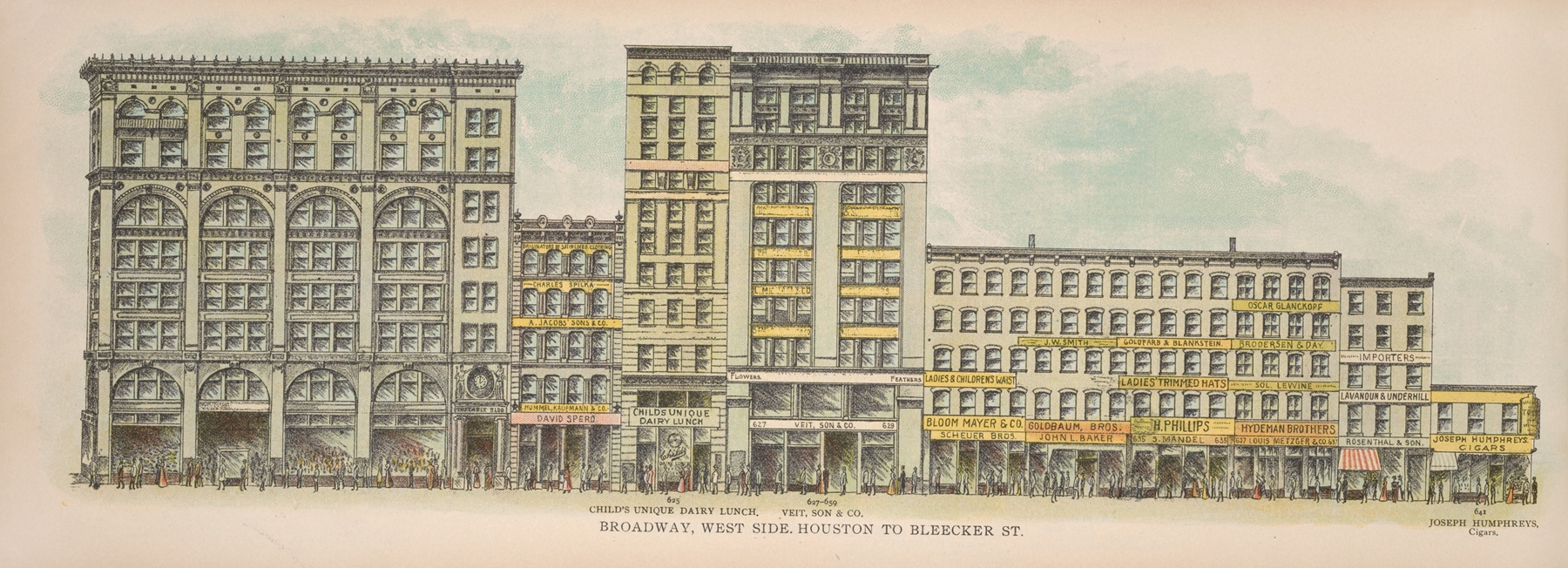 Genre scene depicting urban life in New York City, 1899, by Mail & Express