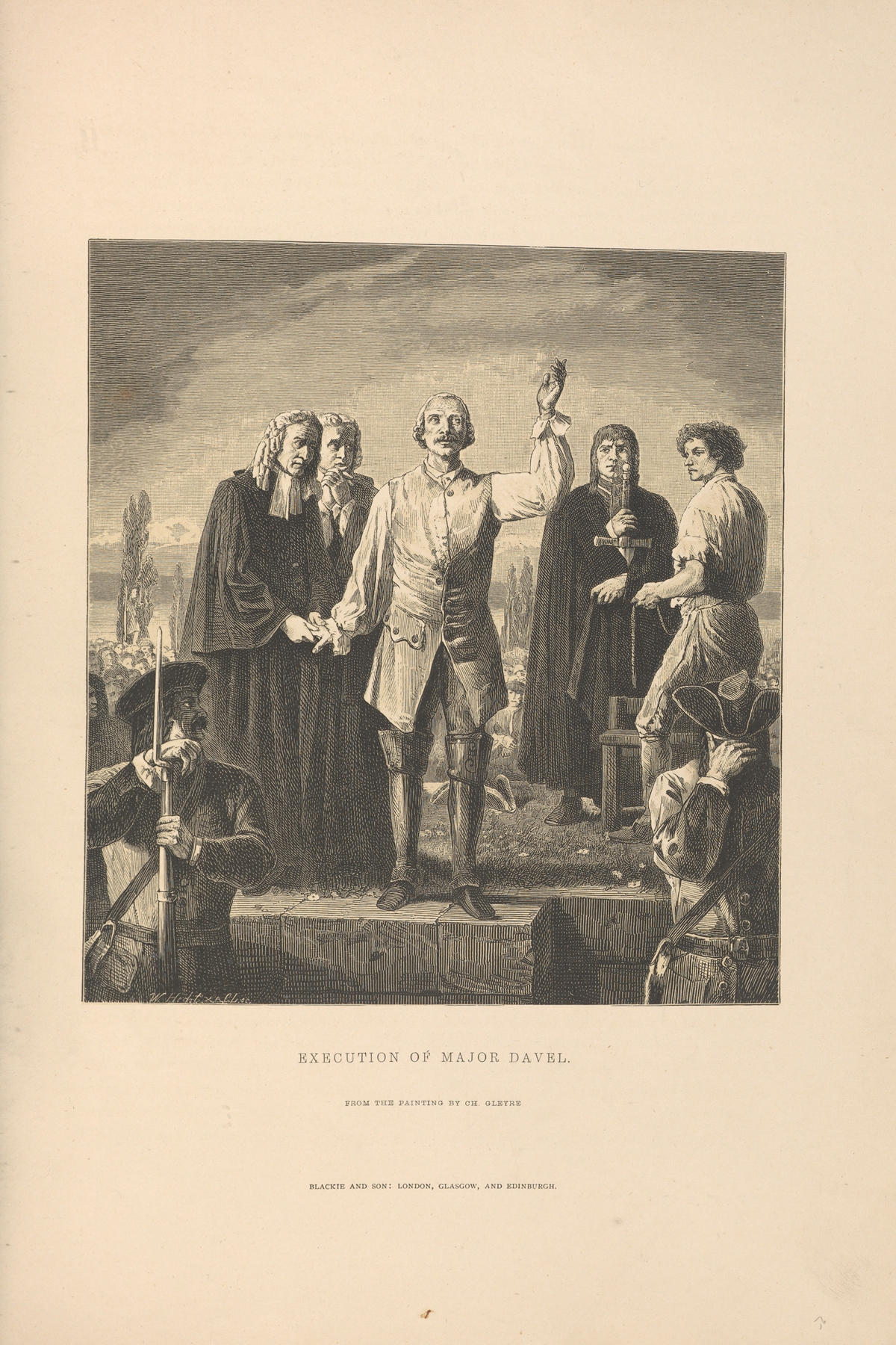 Ch.‎ ‎Gleyre – The‎ ‎Execution‎ ‎of‎ ‎Major‎ ‎Davel, by Theodor Gsell Fels, public domain
