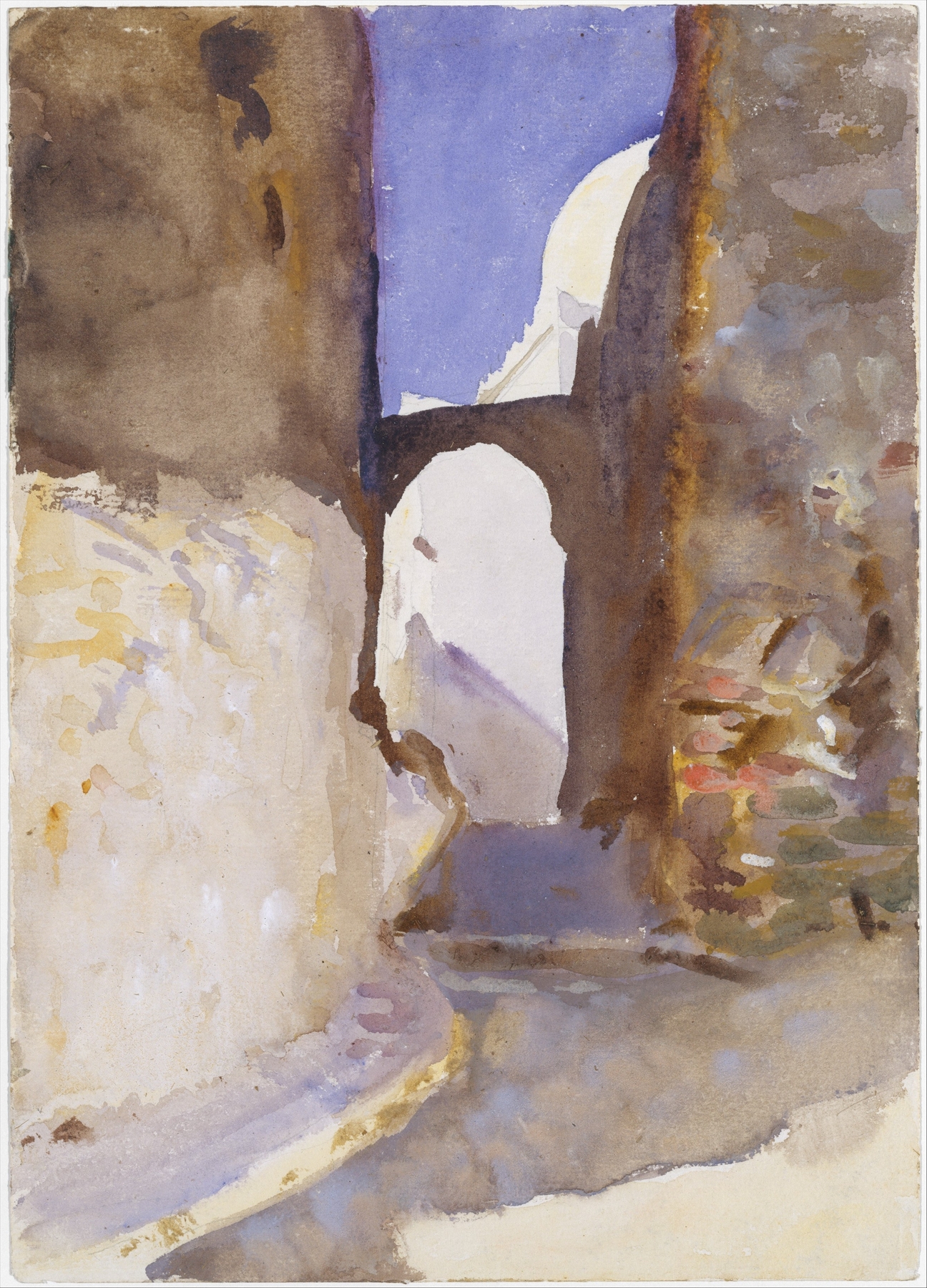 Street, Tangier, by John Singer Sargent, public domain
