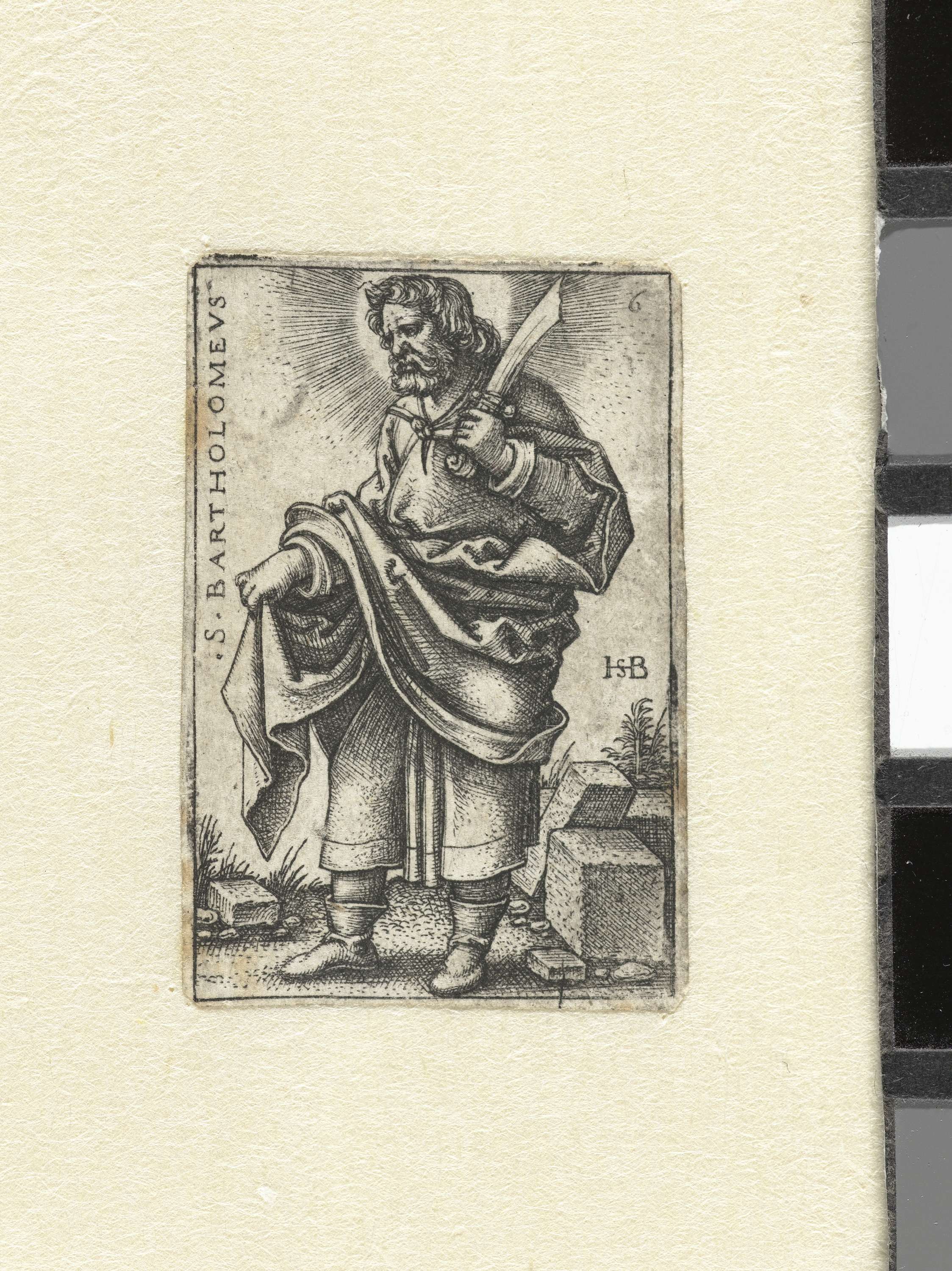 Engraving by Hans Sebald Beham depicting a solitary figure in contemplation.