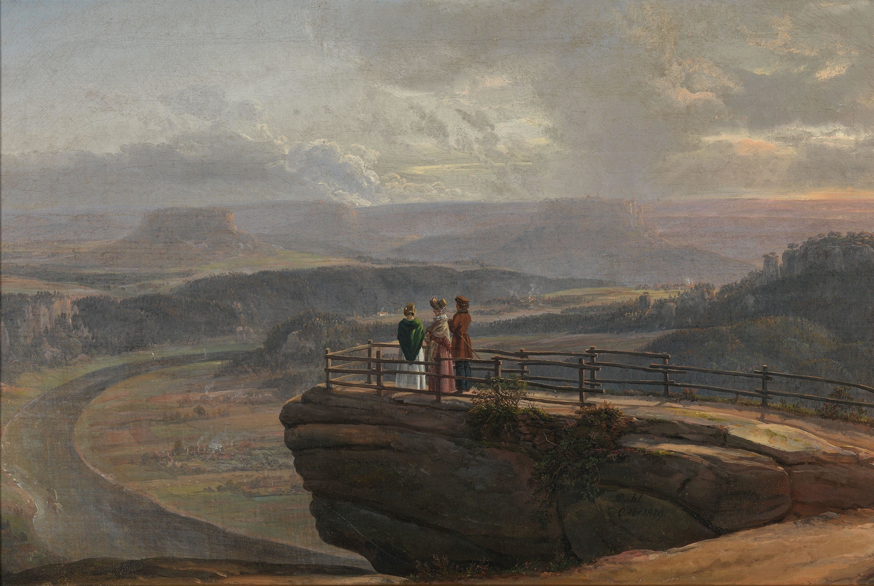 View from Bastei, by Johan Christian Dahl, public domain