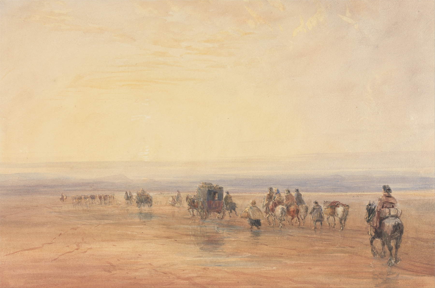 Crossing Lancaster Sands, by David Cox, public domain