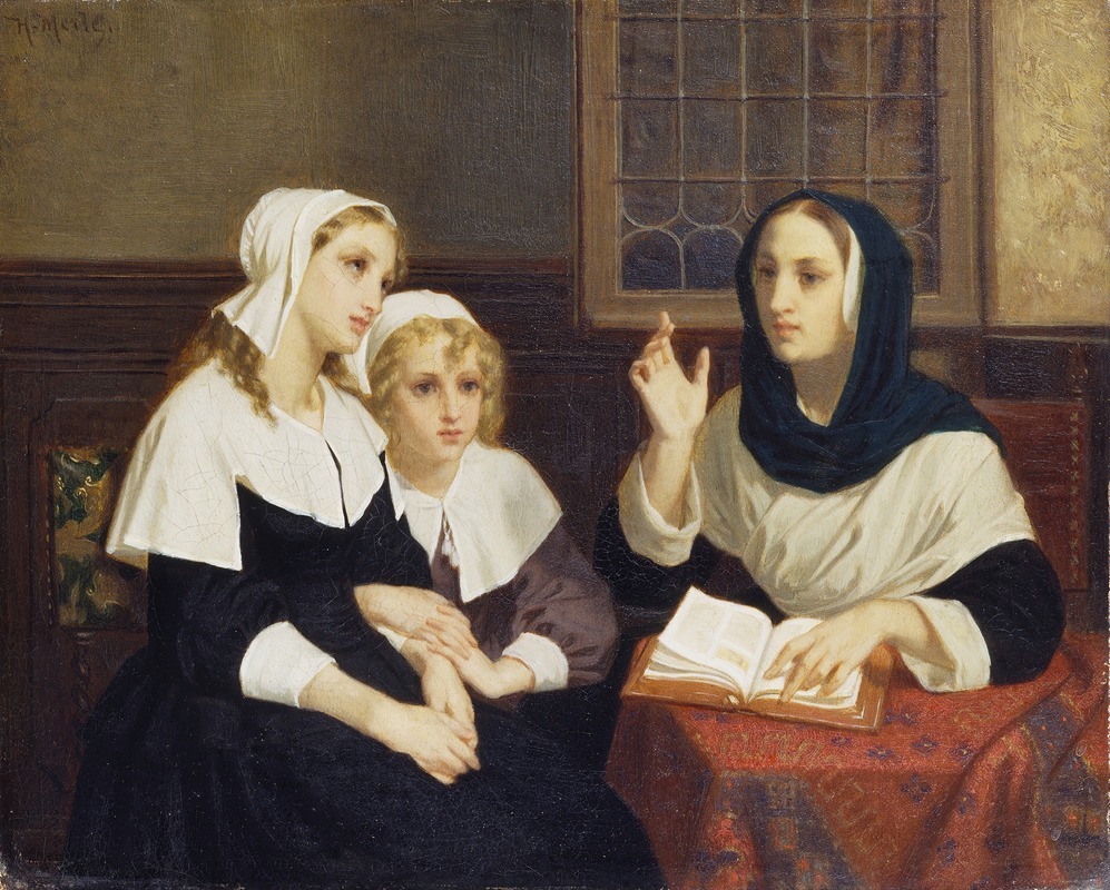 A woman reading the Bible in a serene interior setting.