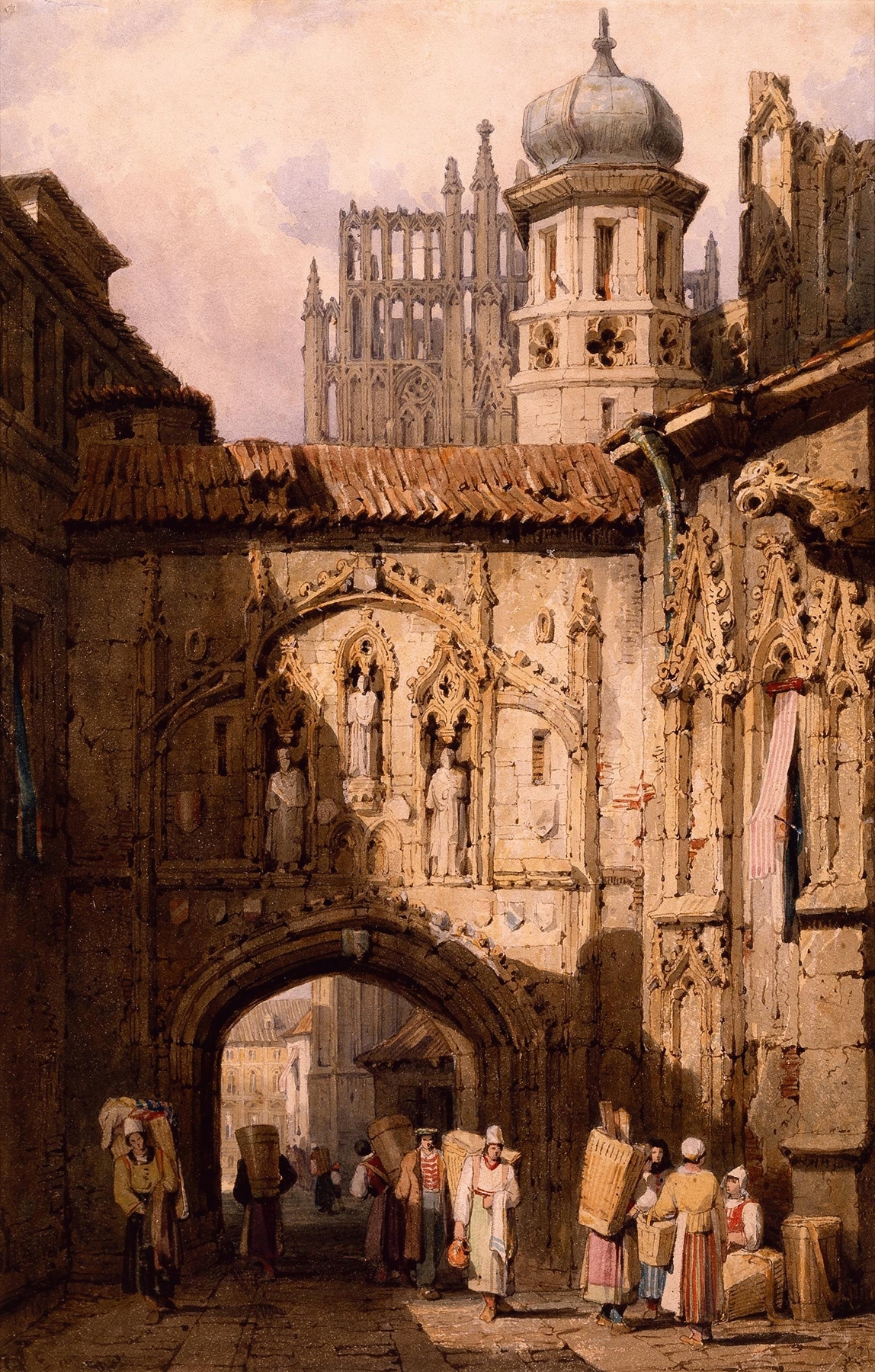 A View in Nuremberg., by Samuel Prout, public domain