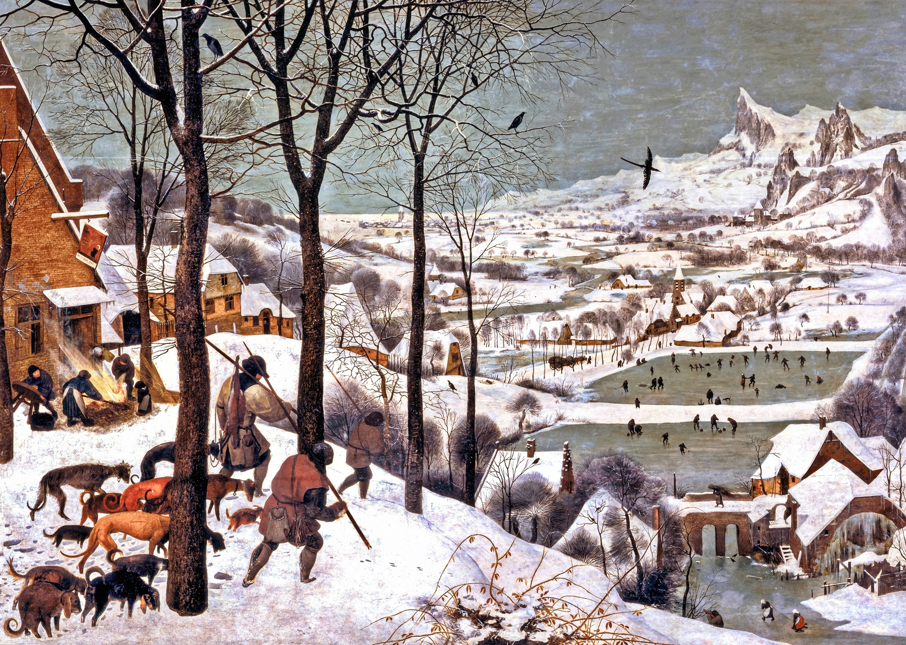 Hunters in the Snow, by Pieter Bruegel the Elder, public domain