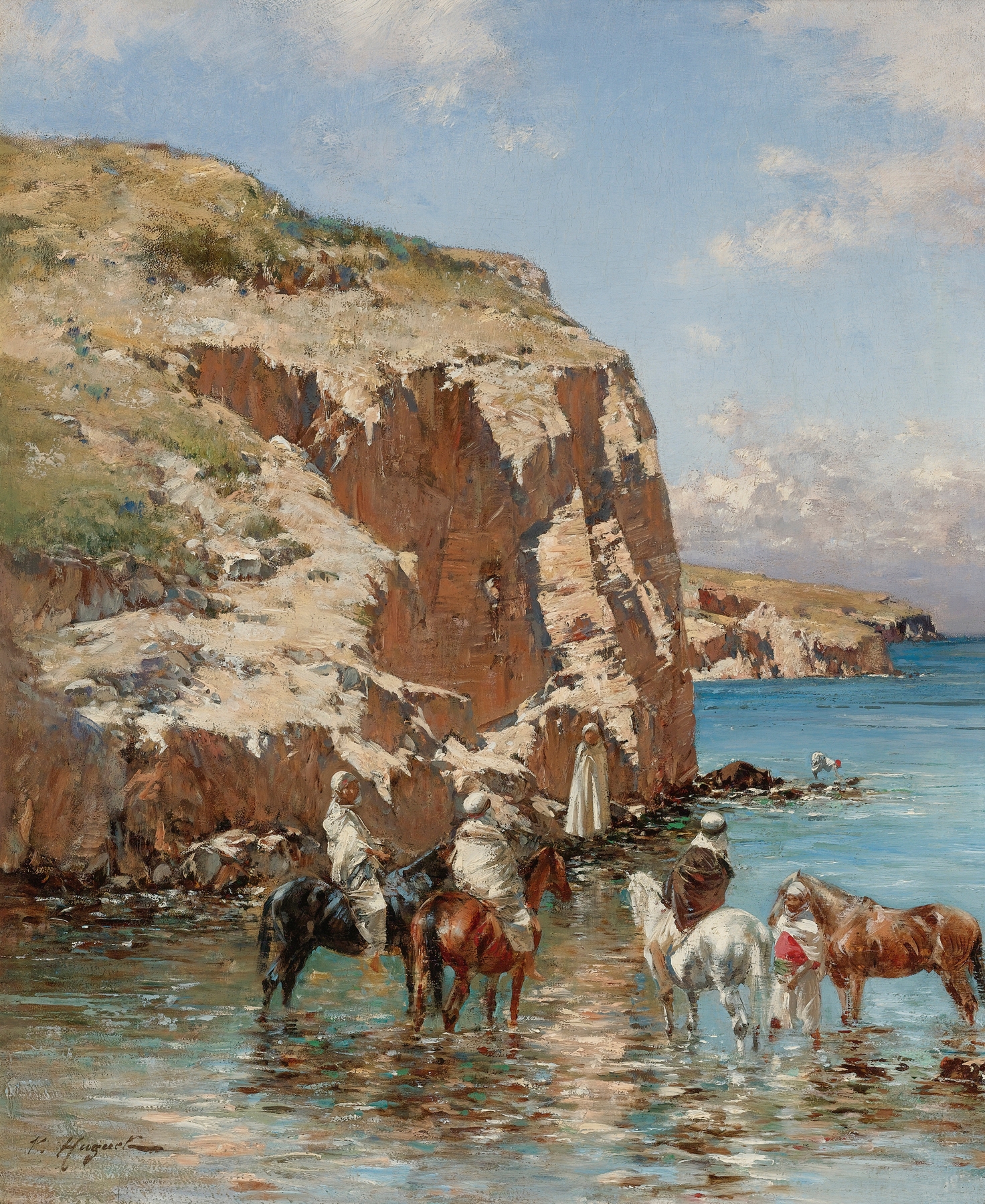 Repos A L’oasis, by Victor Huguet, public domain