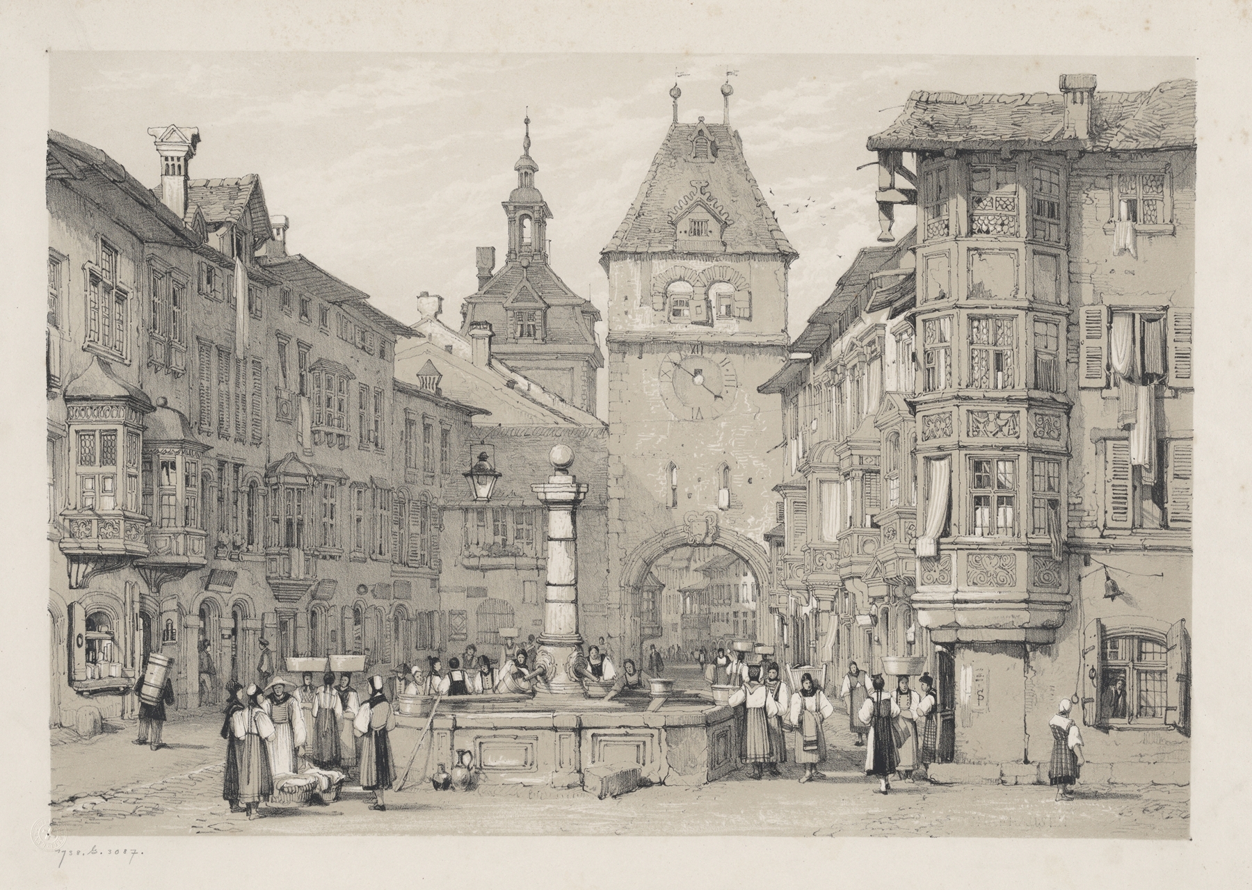 Schaffhausen, by Samuel Prout, public domain