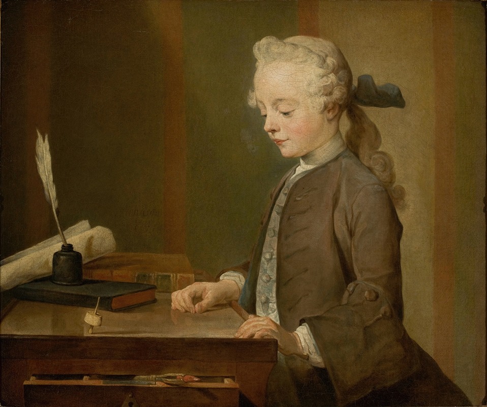 A portrait of Auguste Gabriel Godefroy by Jean Siméon Chardin.