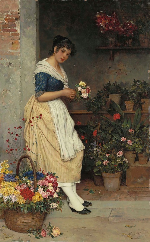 A beautiful portrait of a woman holding a rose.