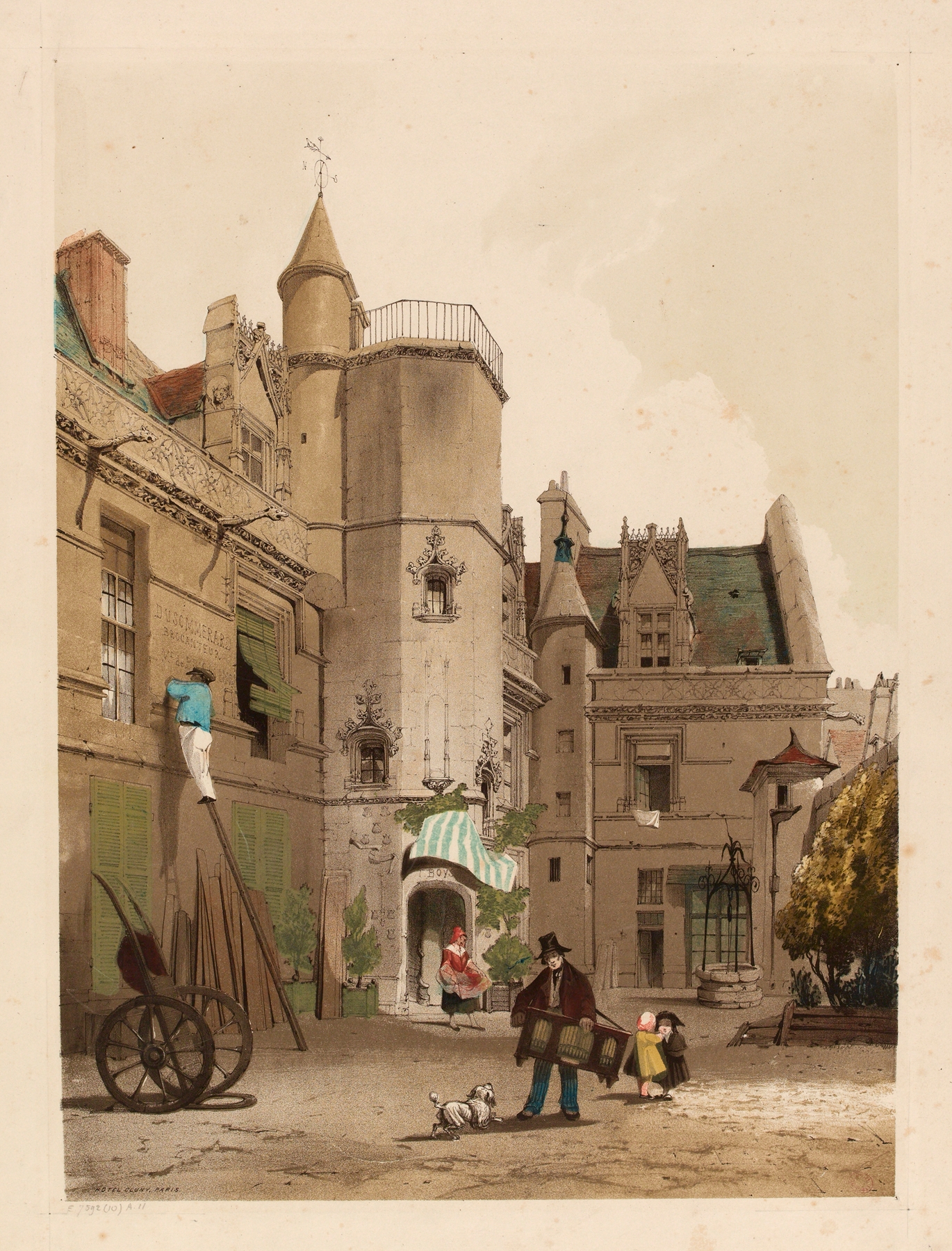 Hôtel Cluny, Paris., by Thomas Shotter Boys, public domain