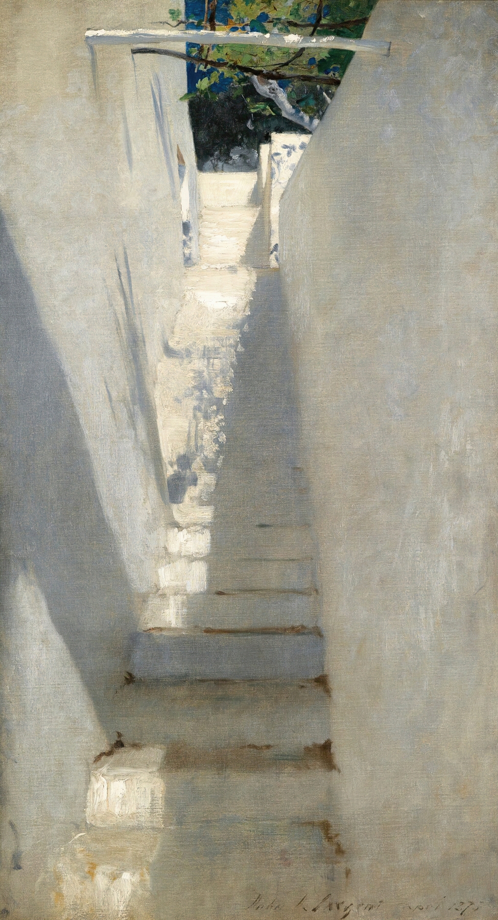 Staircase In Capri, by John Singer Sargent, public domain