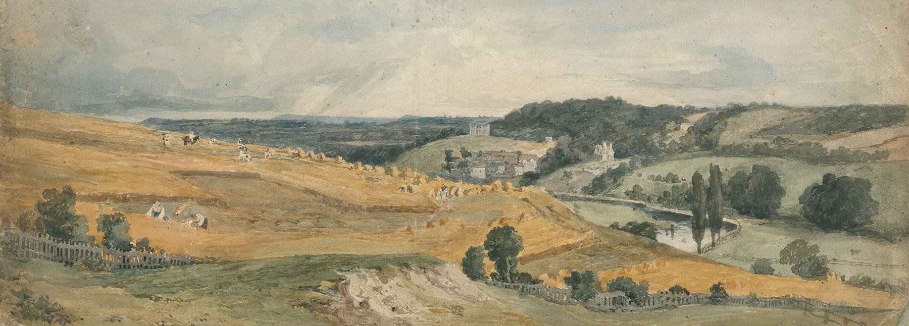 View of St. Catherine’s Hill near Guildford, by Charles Claude Pyne, public domain