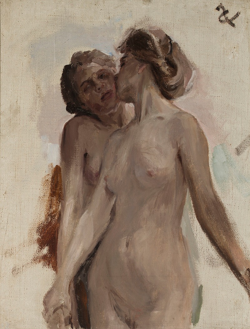 A study for Jan Ciągliński's painting 'Symbolic dance', showcasing vibrant colors and dynamic figures.