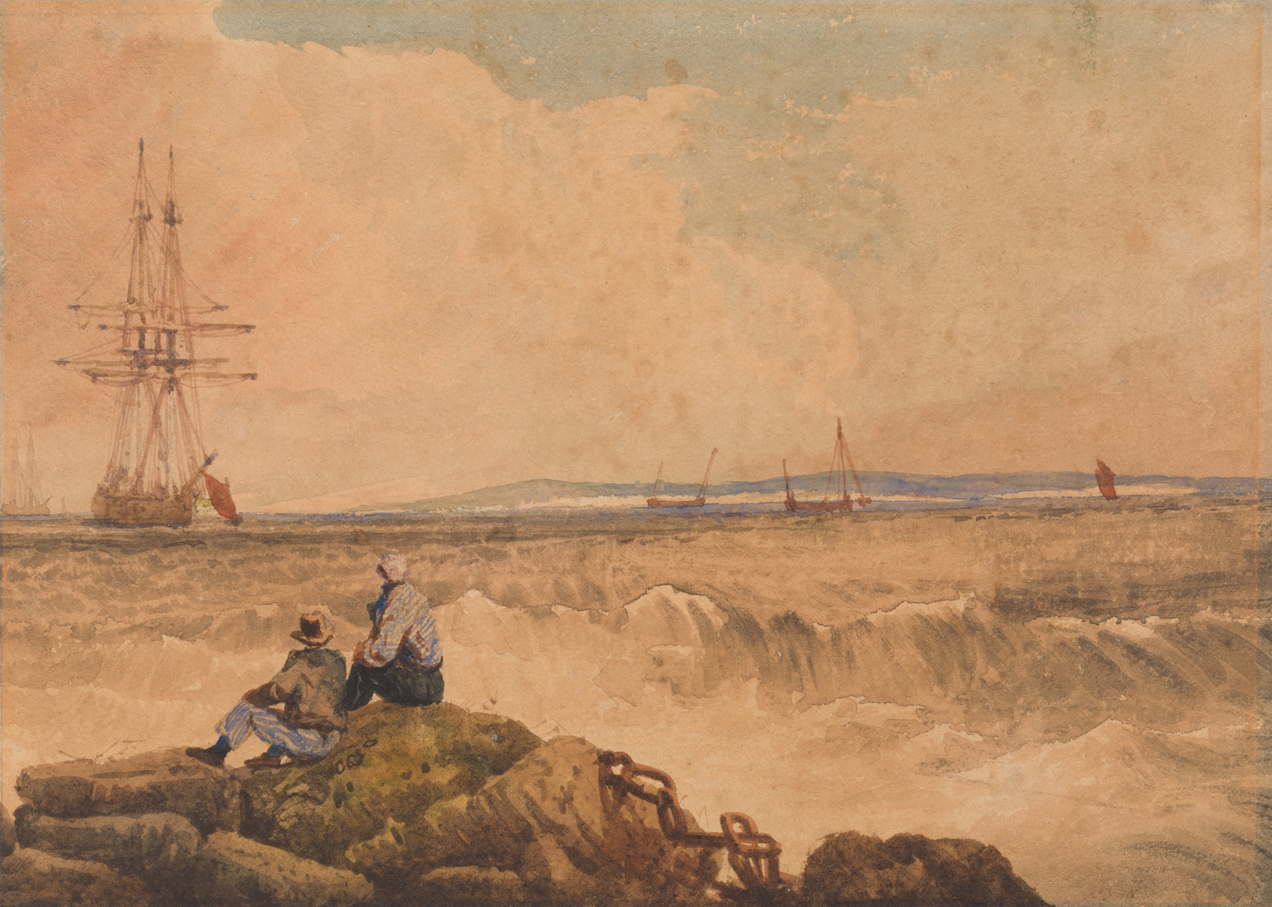 Coast Scene, by Samuel Prout, public domain