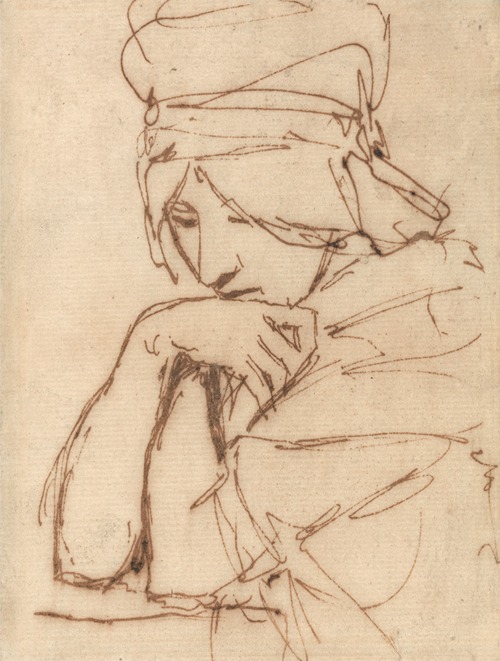 A woman with long dark hair gazes thoughtfully while wearing a flowing white dress.