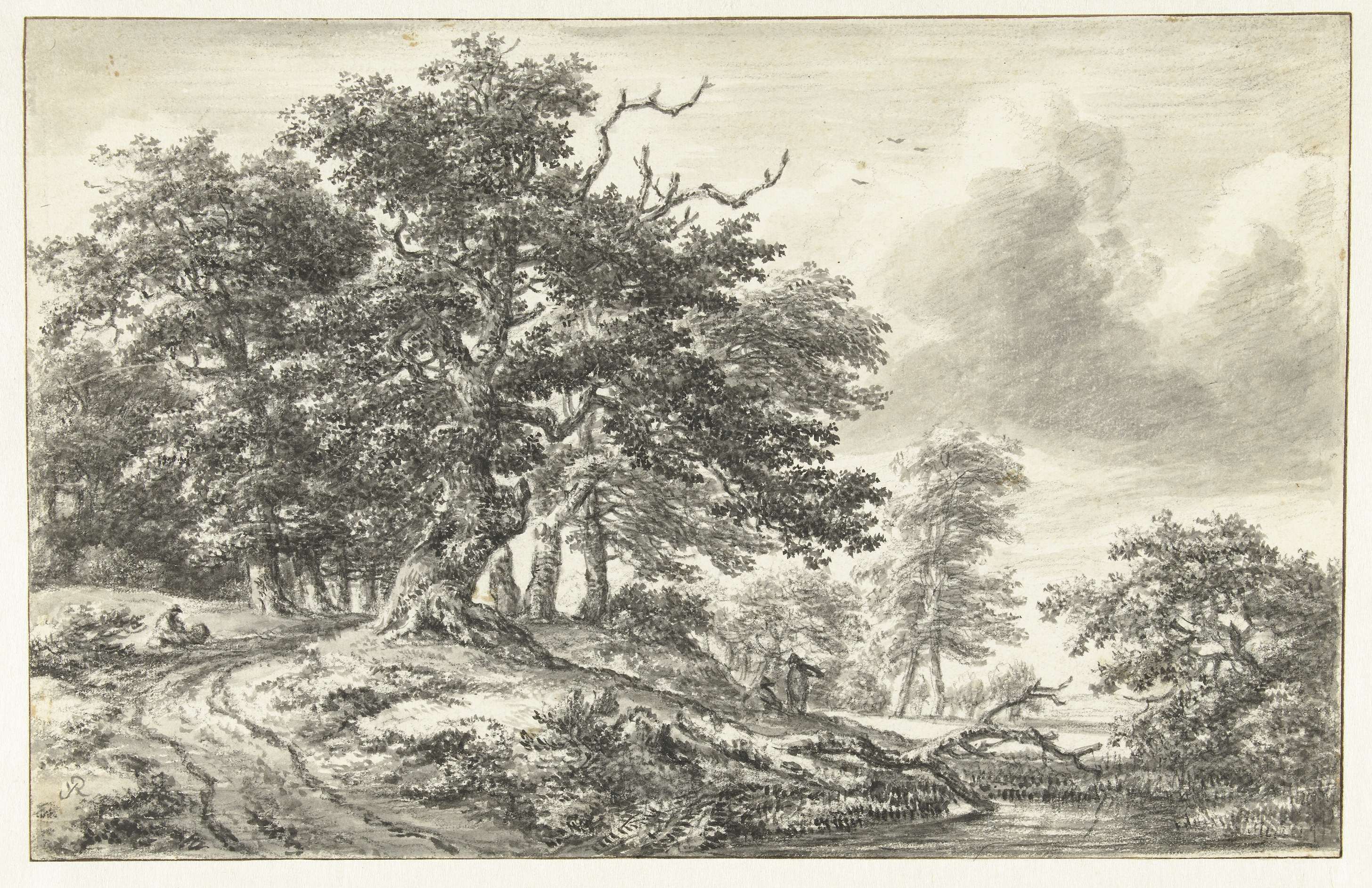 Wooded Landscape with a Pond, by Jacob Isaacksz van Ruisdael, public domain