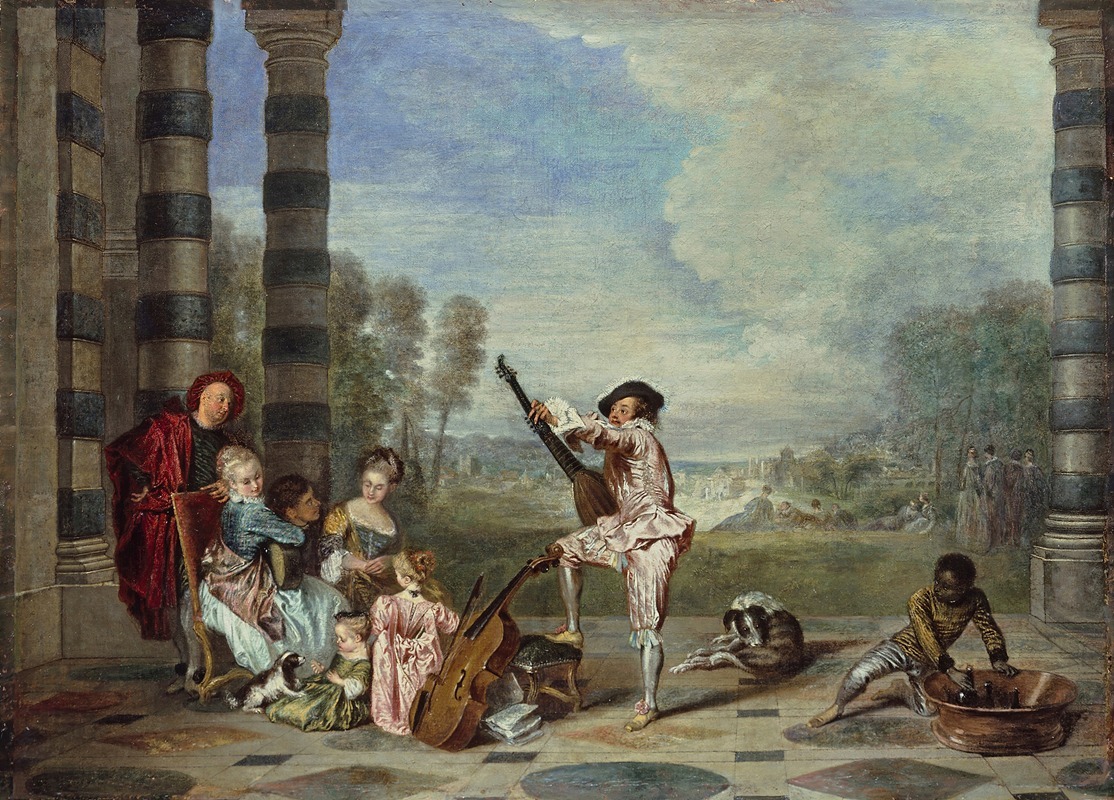 A vibrant depiction of life's pleasures by Jean-Antoine Watteau.
