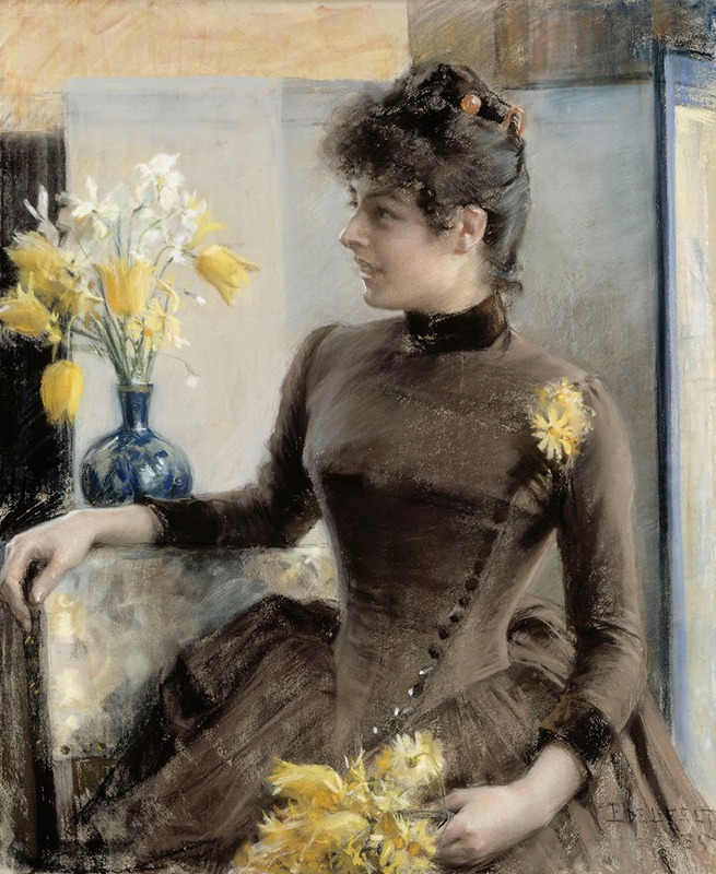 A portrait of a Parisian woman by Albert Edelfelt.
